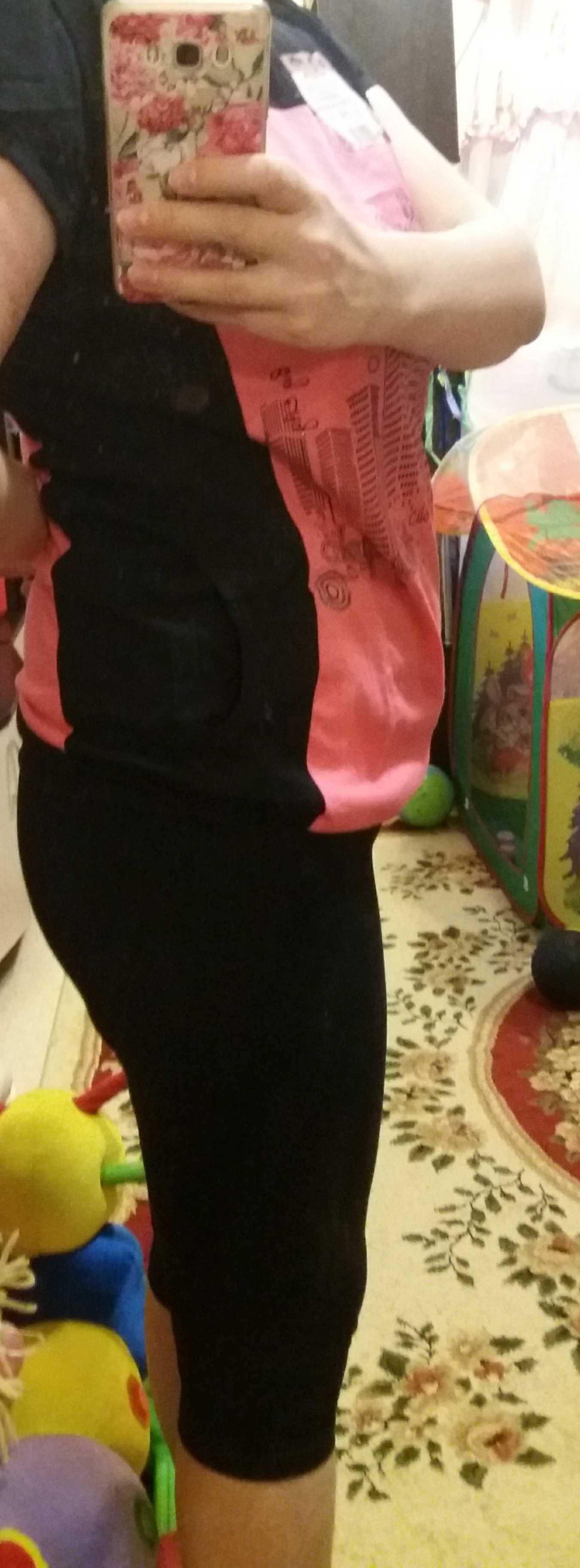 Фотография покупателя товара Комплект женский (футболка, бриджи) Мегаполис цвет розовый, р-р 50 - Фото 3
