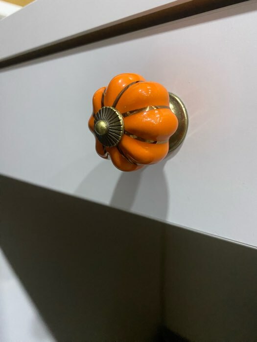 Фотография покупателя товара Ручка-кнопка PEONY Ceramics 001, керамическая, оранжевая - Фото 1