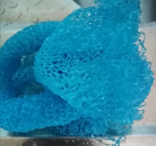 Фотография покупателя товара Набор губок для мытья посуды Доляна «Бублик», 3 шт, пластик, цвет МИКС
