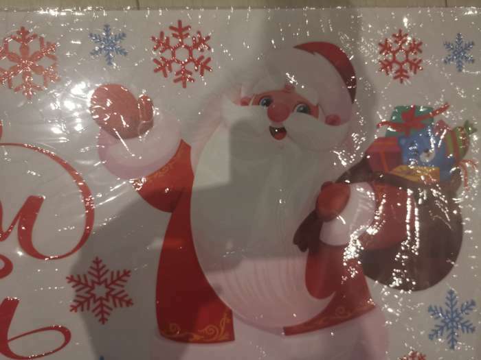 Фотография покупателя товара Виниловые наклейки на окна «С Новым годом», многоразовые, 70 х 25 см, Новый год - Фото 8