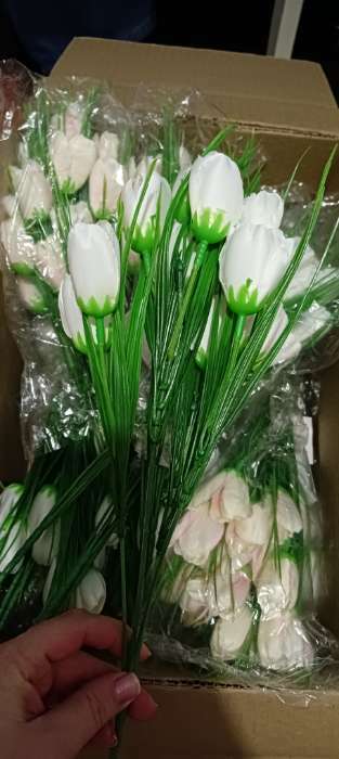 Фотография покупателя товара Букет "Тюльпаны" 32 см, микс - Фото 7