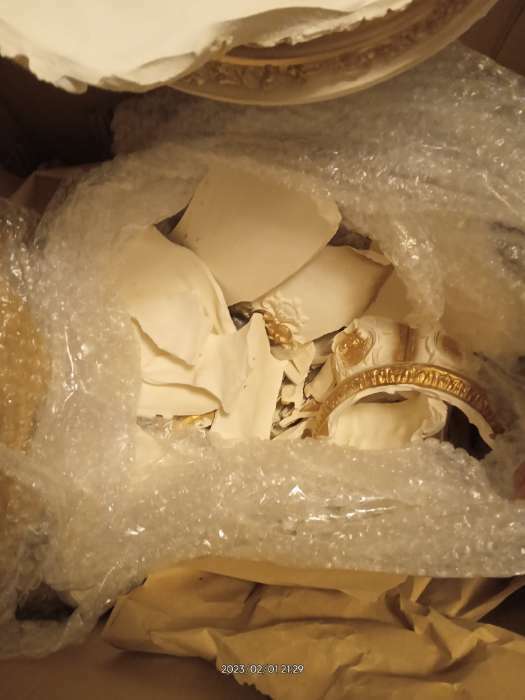Фотография покупателя товара Вазон "Клеопатра", белое золото, 4,5л/ 37х42х42см - Фото 3
