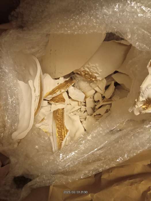 Фотография покупателя товара Вазон "Клеопатра", белое золото, 4,5л/ 37х42х42см - Фото 1