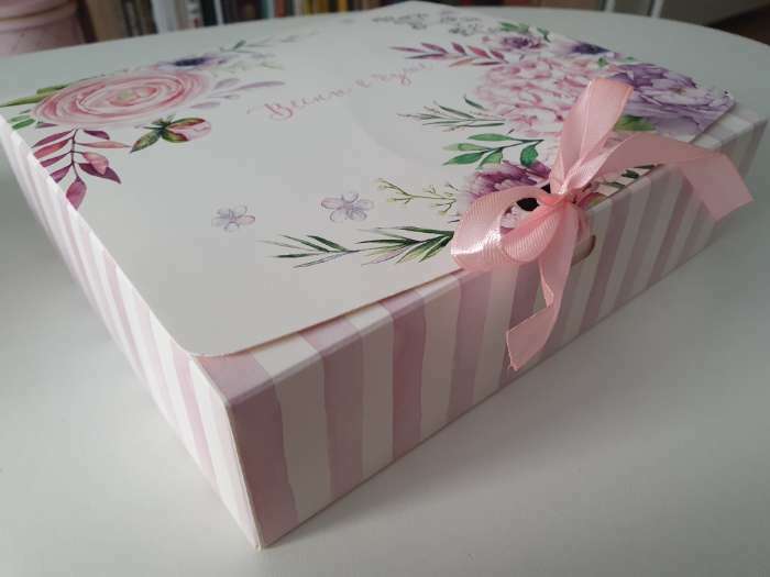 Фотография покупателя товара Коробка подарочная, упаковка, «Весны в душе», 20 х 18 х 5 см, БЕЗ ЛЕНТЫ