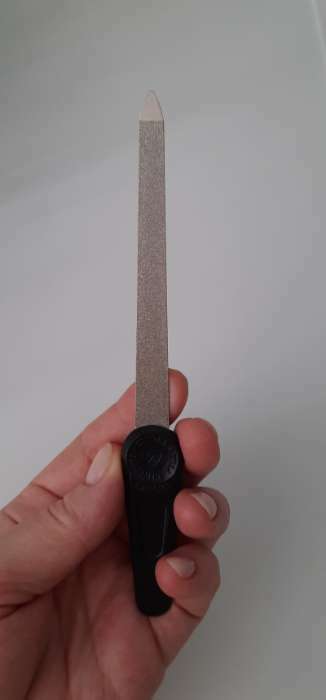 Фотография покупателя товара Пилка металлическая для ногтей, 13,5 см, на блистере, цвет чёрный, F-6-3 - Фото 1