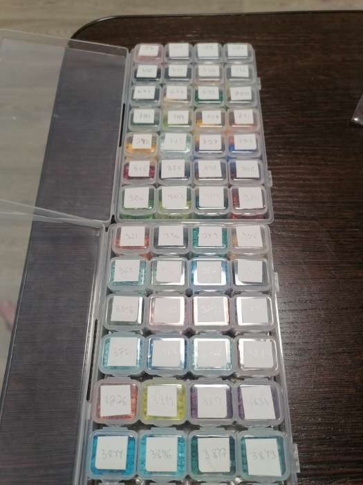 Фотография покупателя товара Органайзер для декора, 7 блоков, 4 ячейки, 17,5 × 10,5 × 2,5 см, разноцветный - Фото 2