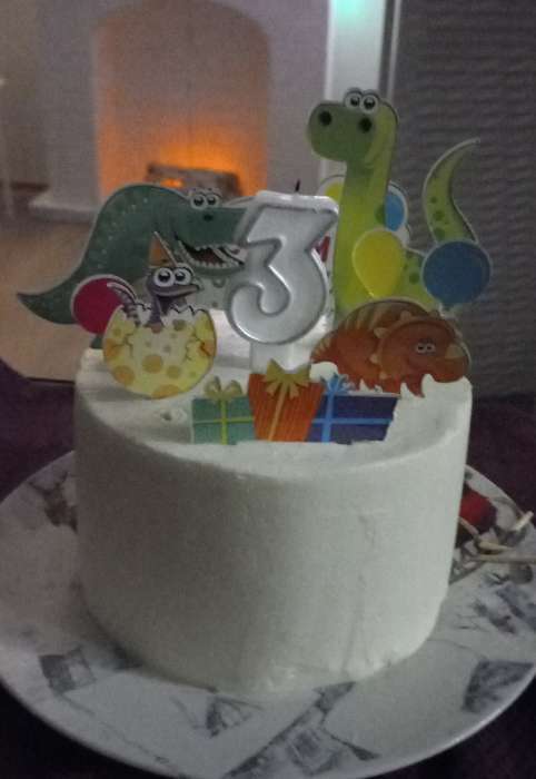 Фотография покупателя товара Украшение для торта «С днём рождения. Динозавры» - Фото 7