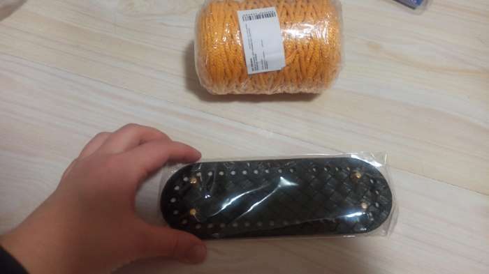 Фотография покупателя товара Шнур для вязания 100% полиэфир 3мм 100м/200±20гр (08-желтый)