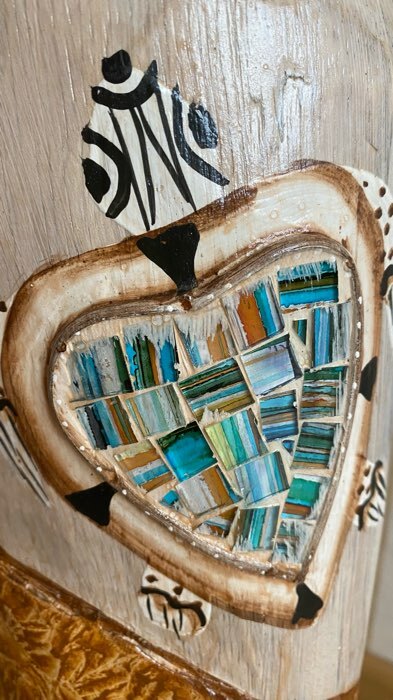 Фотография покупателя товара Сувенир «Кошка в ошейнике с сердечком», 80 см, дерево - Фото 2