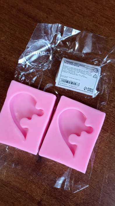 Фотография покупателя товара Молд «Половинки», силикон, 6×4,5×0,9 см, цвет розовый - Фото 3