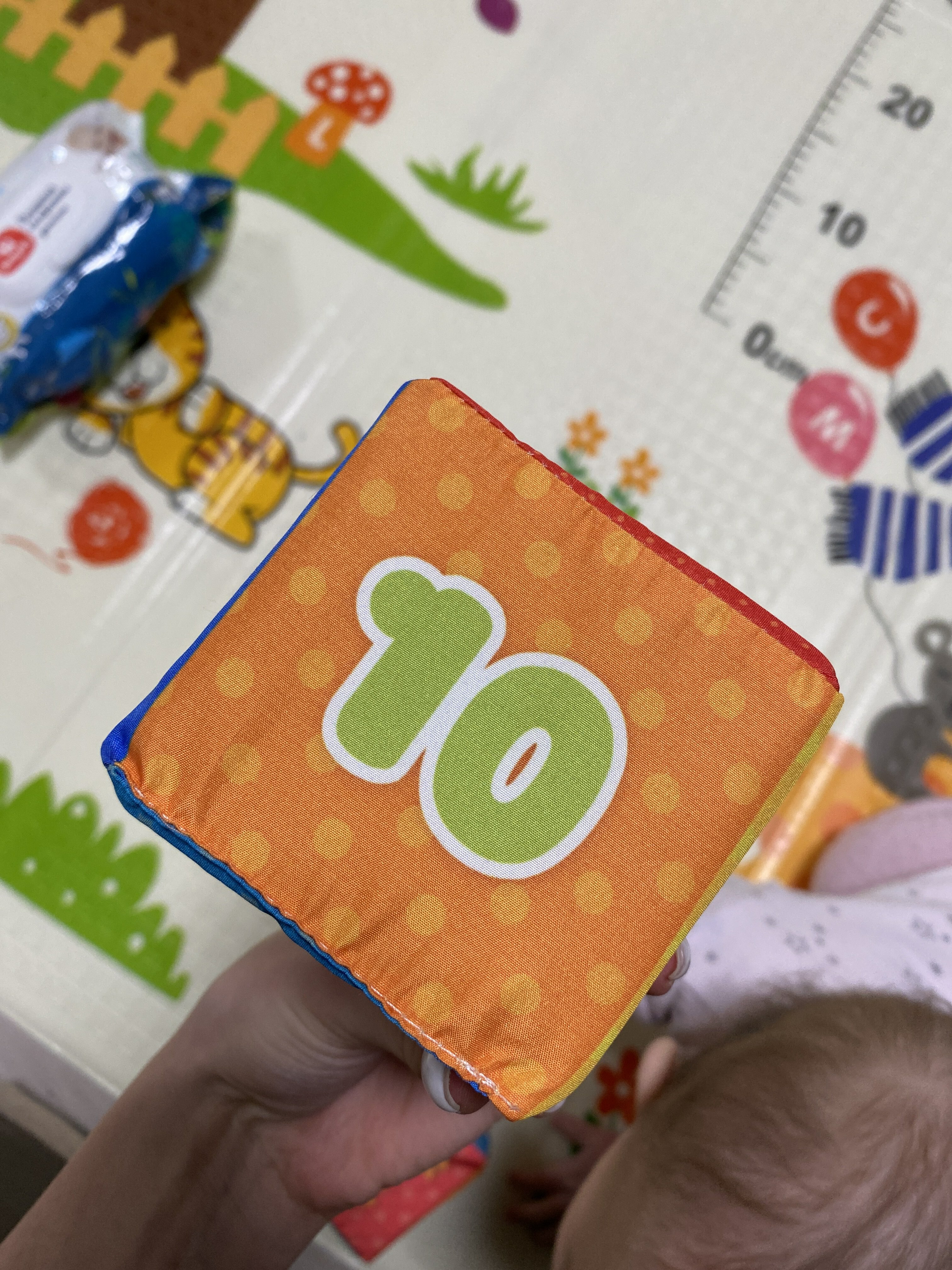 Фотография покупателя товара Игрушка мягконабивная, кубики «Обучающие», 8 × 8 см, 6 шт. цифры, предметы