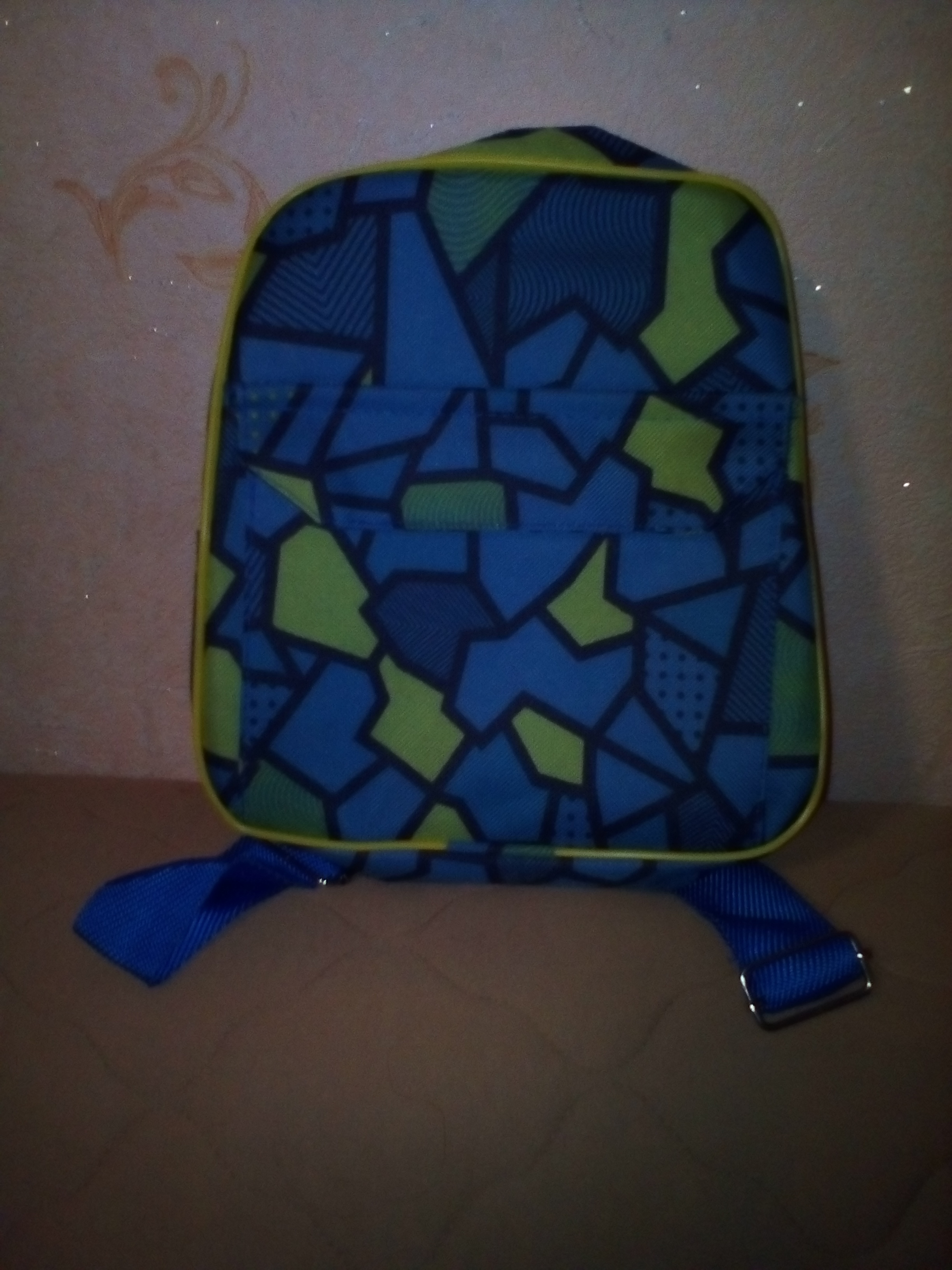 Фотография покупателя товара Рюкзак детский, отдел на молнии, наружный карман, цвет голубой - Фото 1