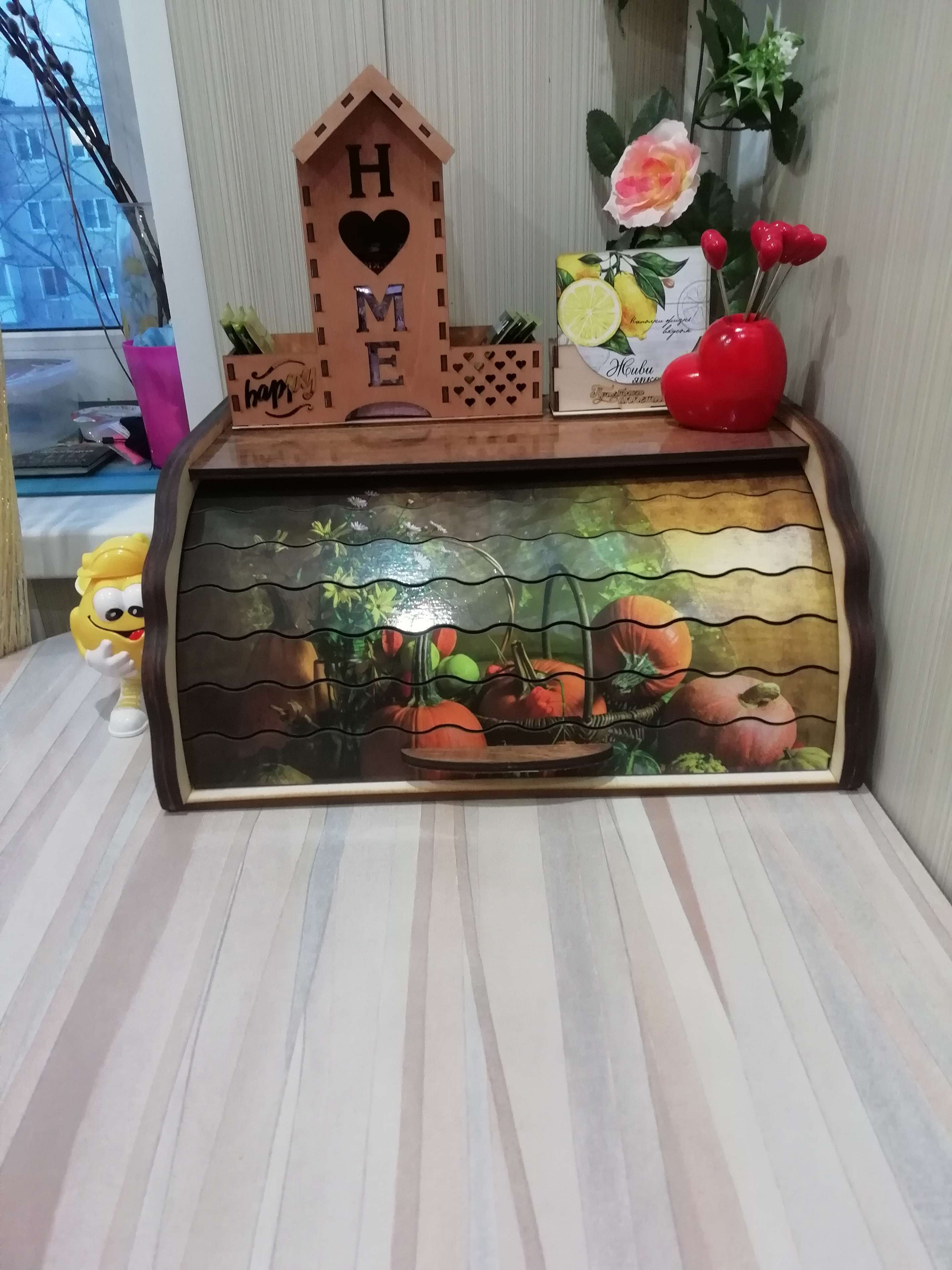 Фотография покупателя товара Хлебница деревянная Доляна «Клад», 20×28,5×13 см - Фото 9