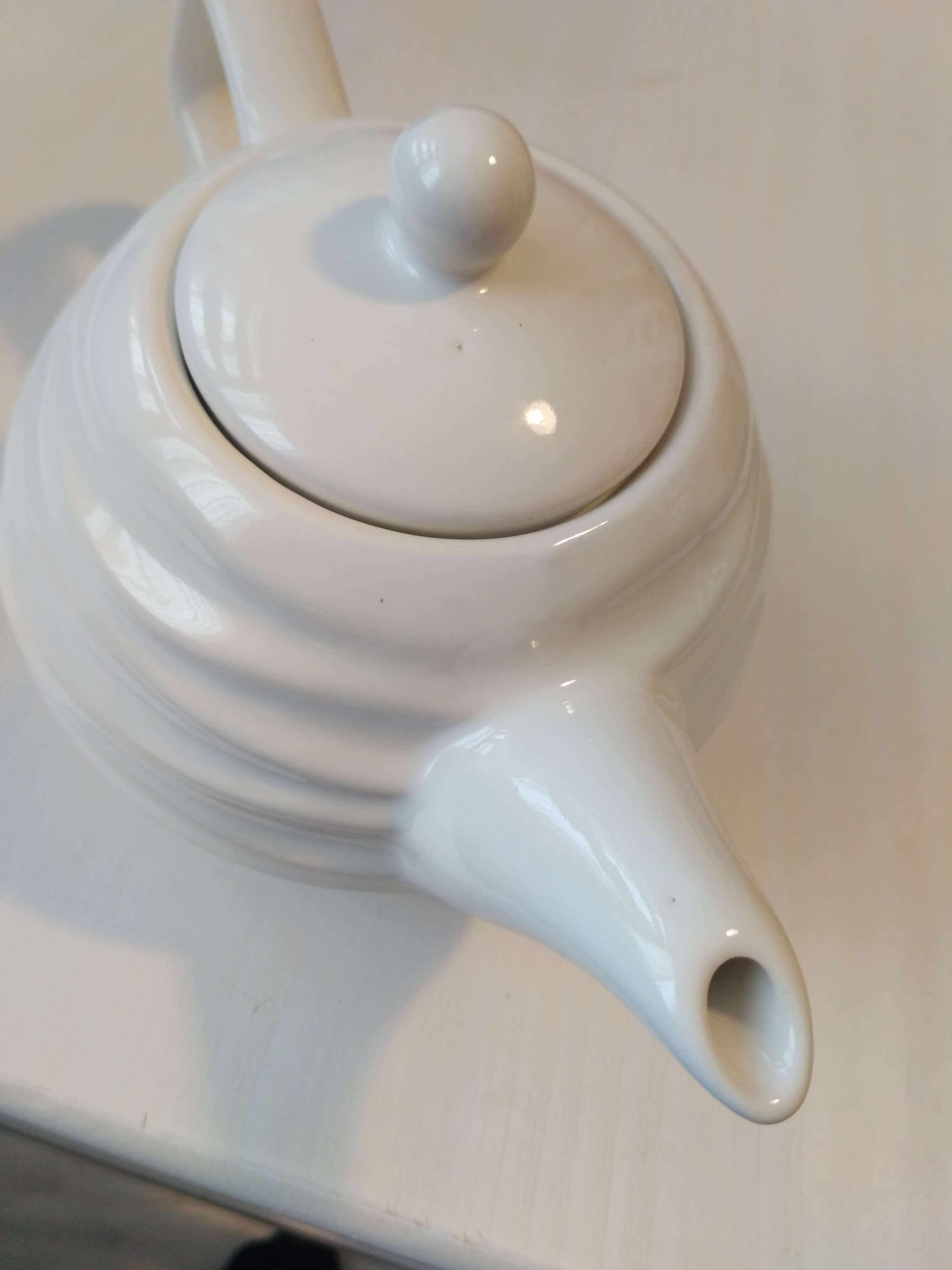 Фотография покупателя товара Чайник для заварки "Волна", белый, керамика, 0.5 л