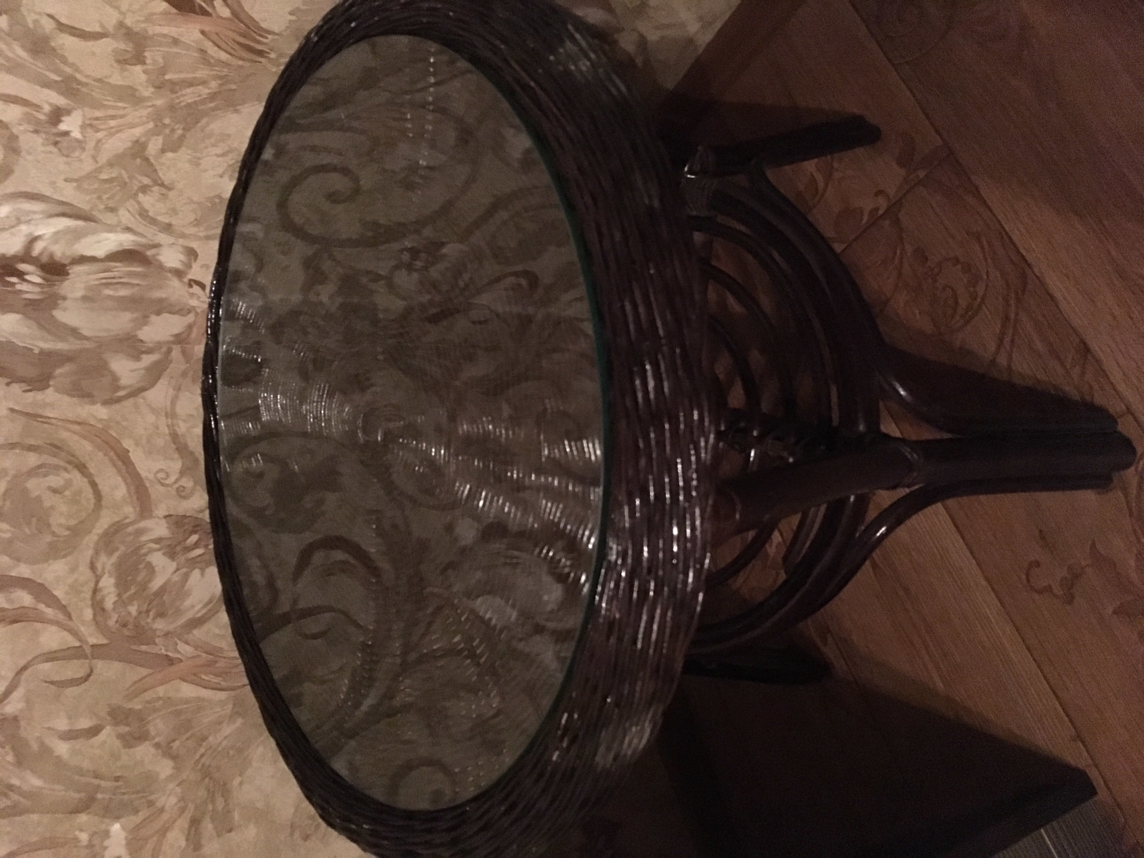 Фотография покупателя товара Набор мебели, 3 предмета: 2 кресла, стол, натуральный ротанг, цвет тёмно-коньячный, с подушкой, 02/08