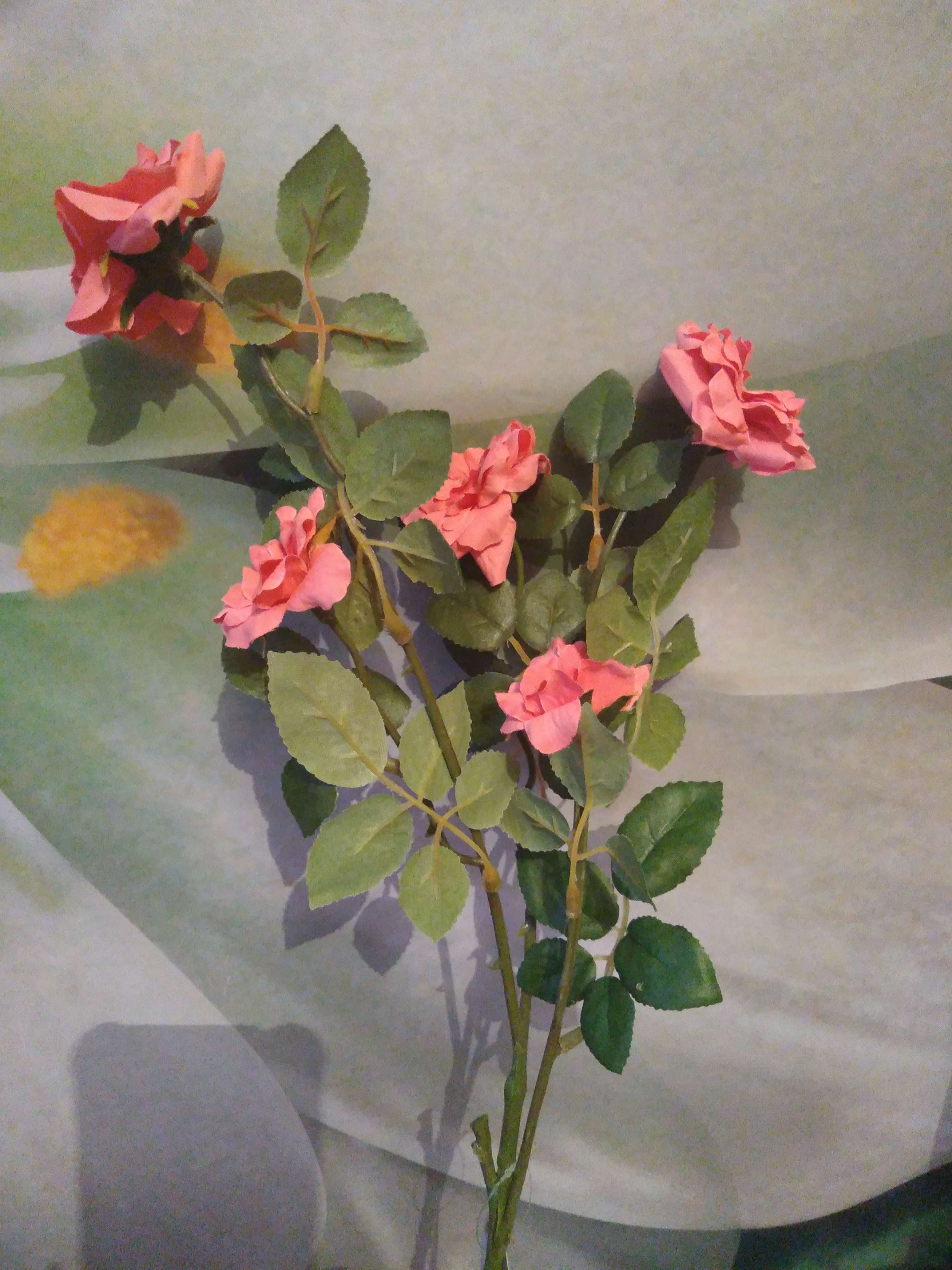 Фотография покупателя товара Цветы искусственные "Куст шиповника" 53 см персиковый - Фото 2
