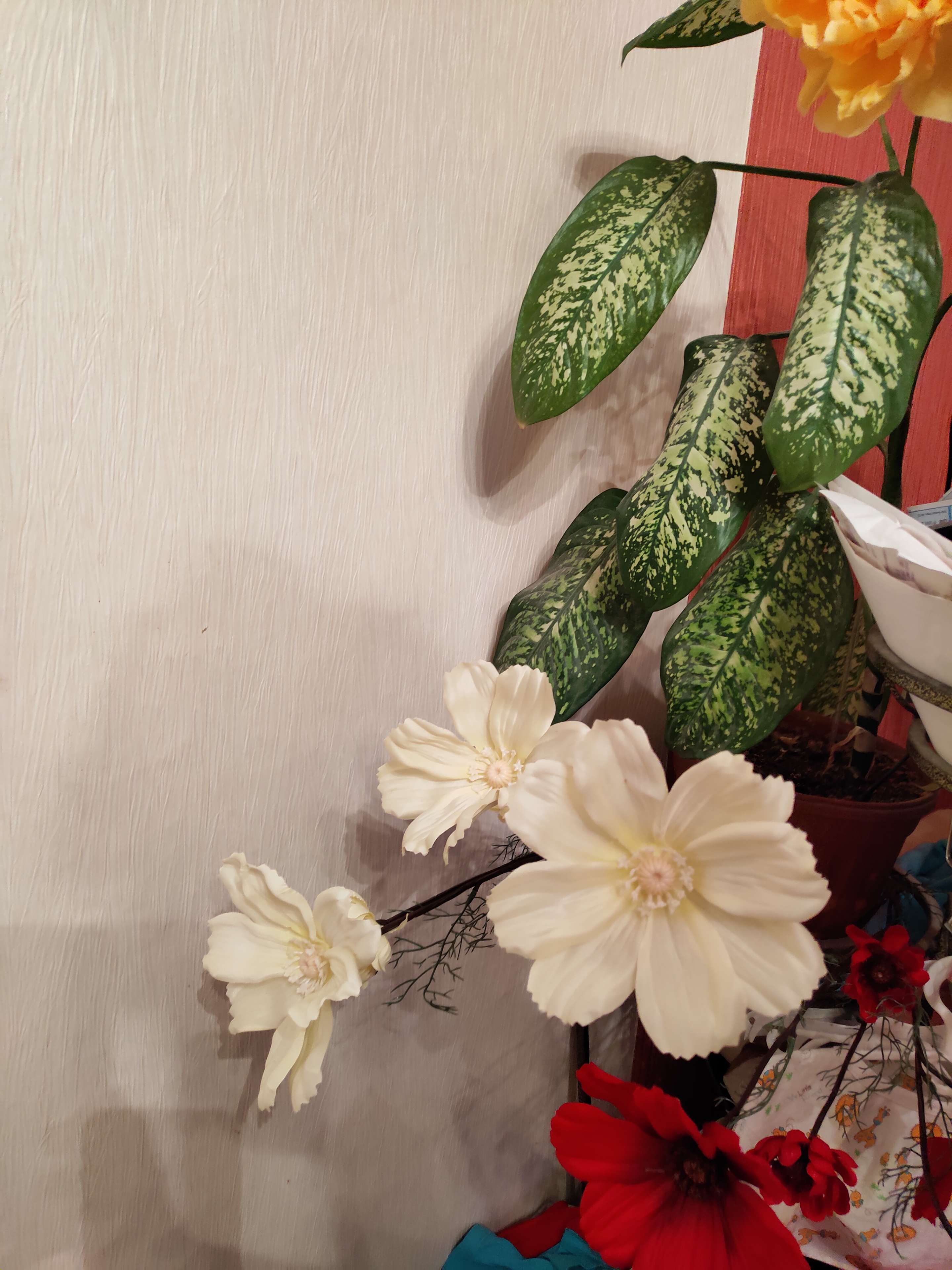 Фотография покупателя товара Цветы искусственные ромашка 105 см Гацания белая - Фото 1