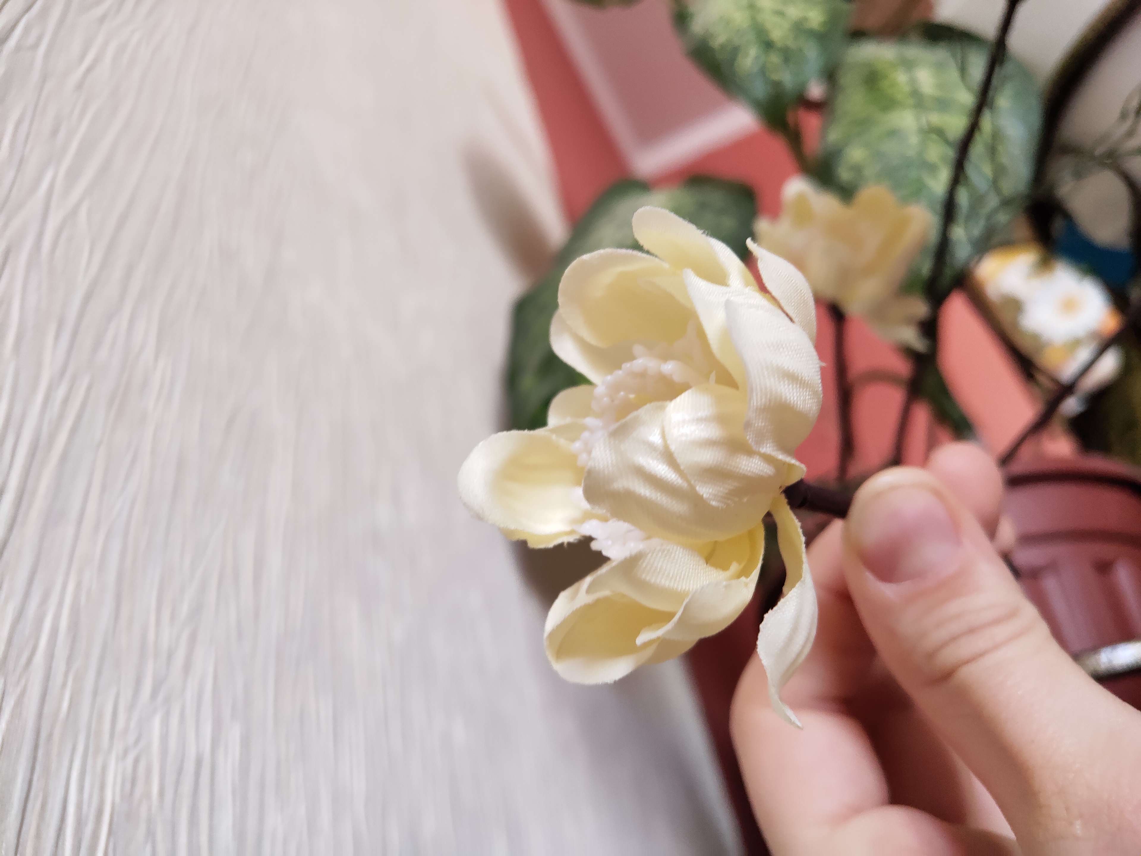Фотография покупателя товара Цветы искусственные ромашка 105 см Гацания белая - Фото 6