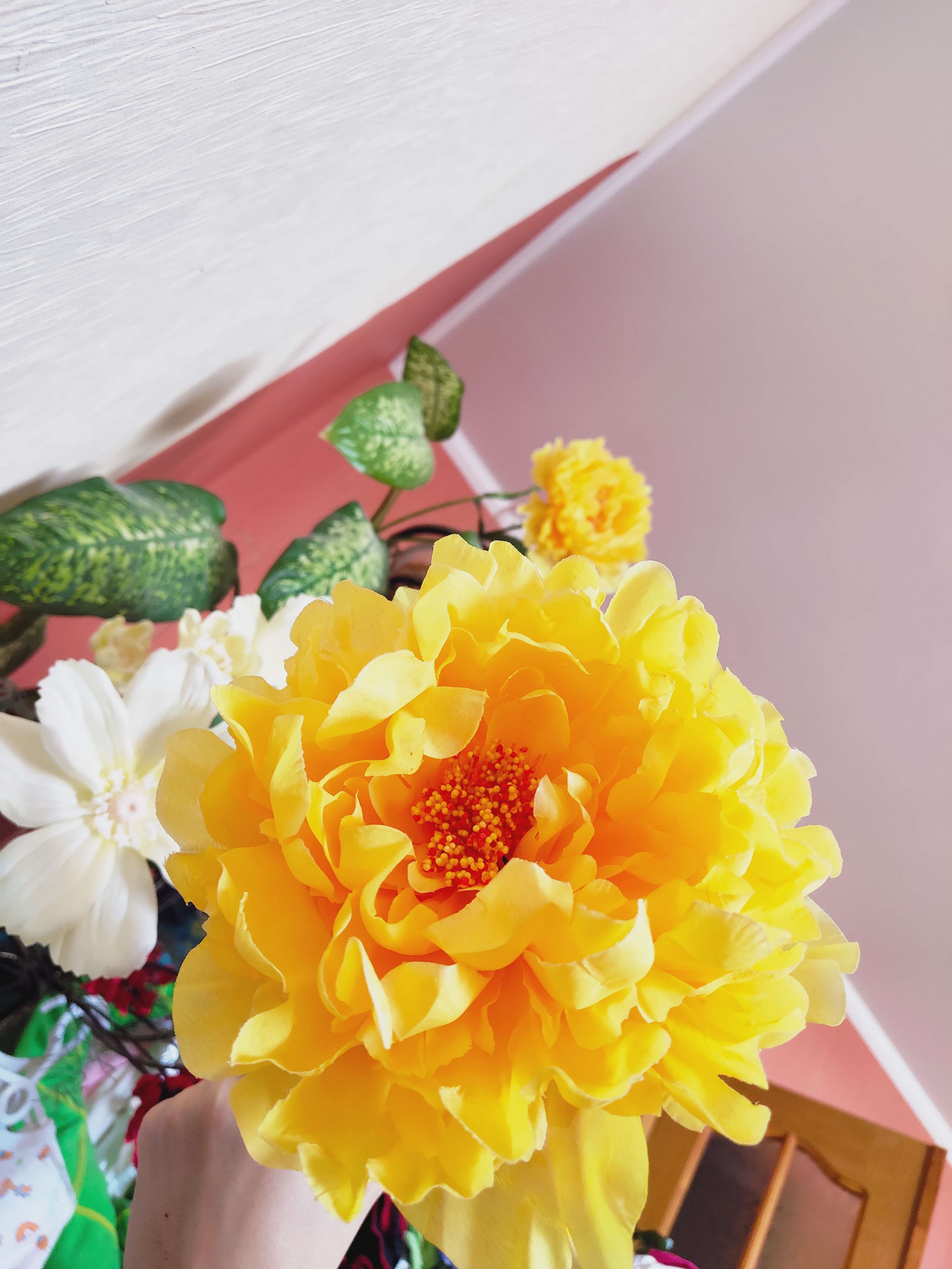 Фотография покупателя товара Цветы искусственные "Пион бархатный" 15х55 см, жёлтый - Фото 20