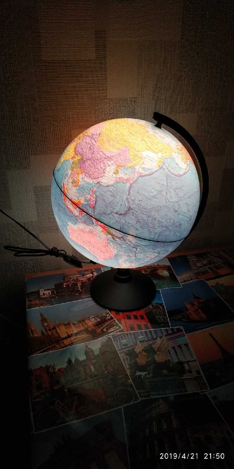 Фотография покупателя товара Глобус политический «Классик», диаметр 320 мм, с подсветкой - Фото 1