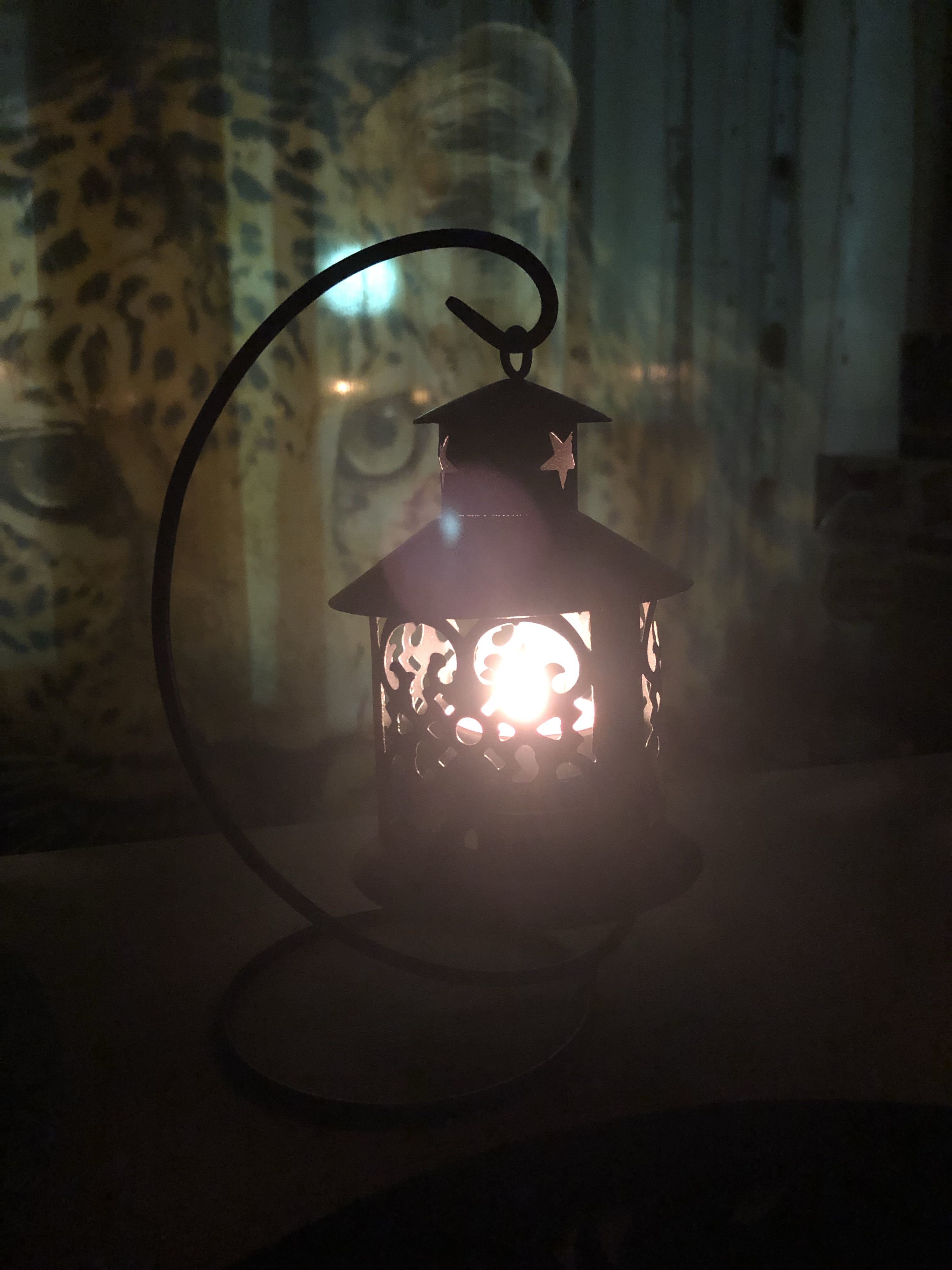 Фотография покупателя товара Подсвечник металл 1 свеча "Ажурный фонарик" чёрный 23х14х9,5 см - Фото 3