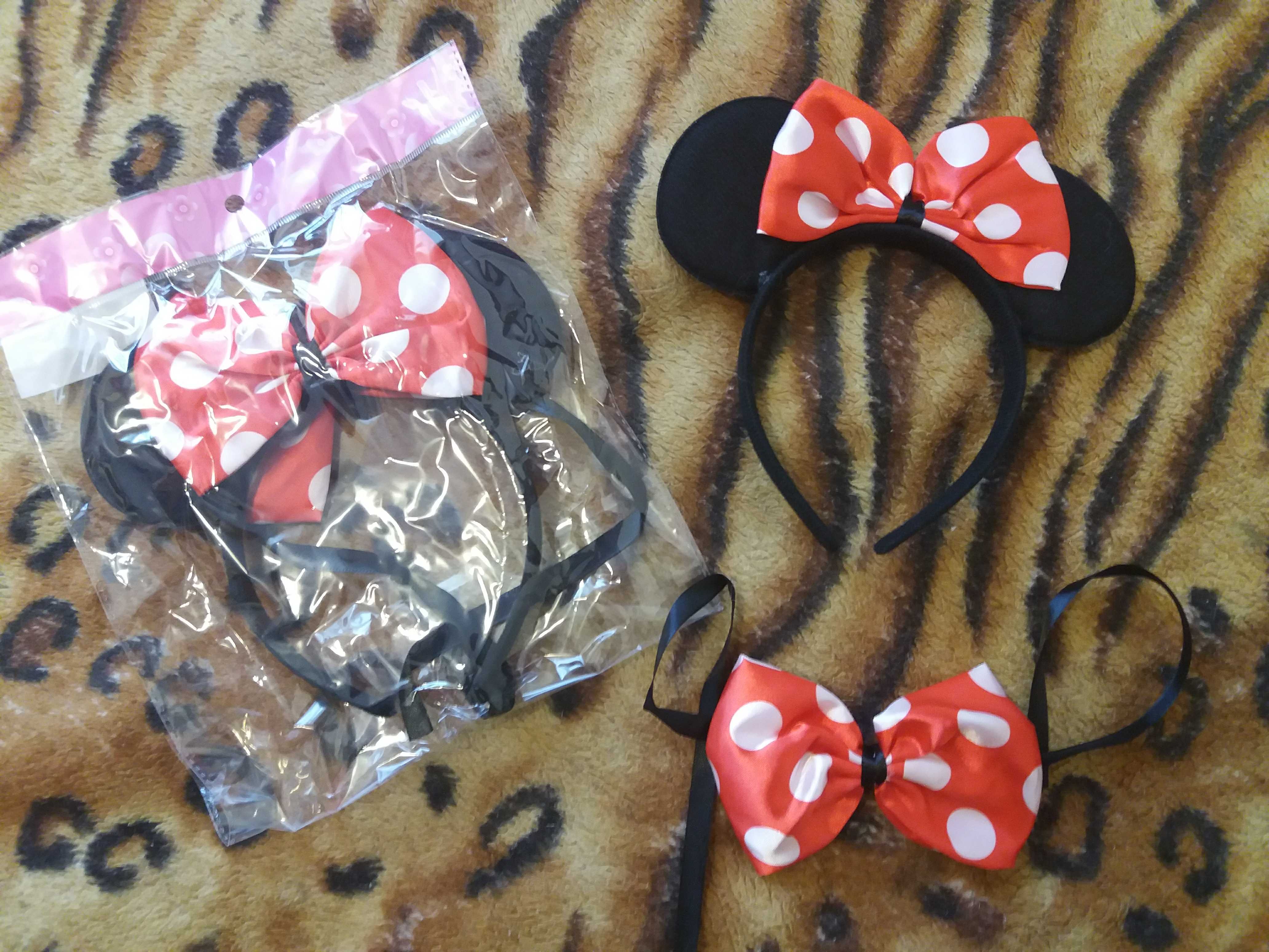 Фотография покупателя товара Карнавальный набор «Ушки», 2 предмета: ободок, бабочка, цвет красный