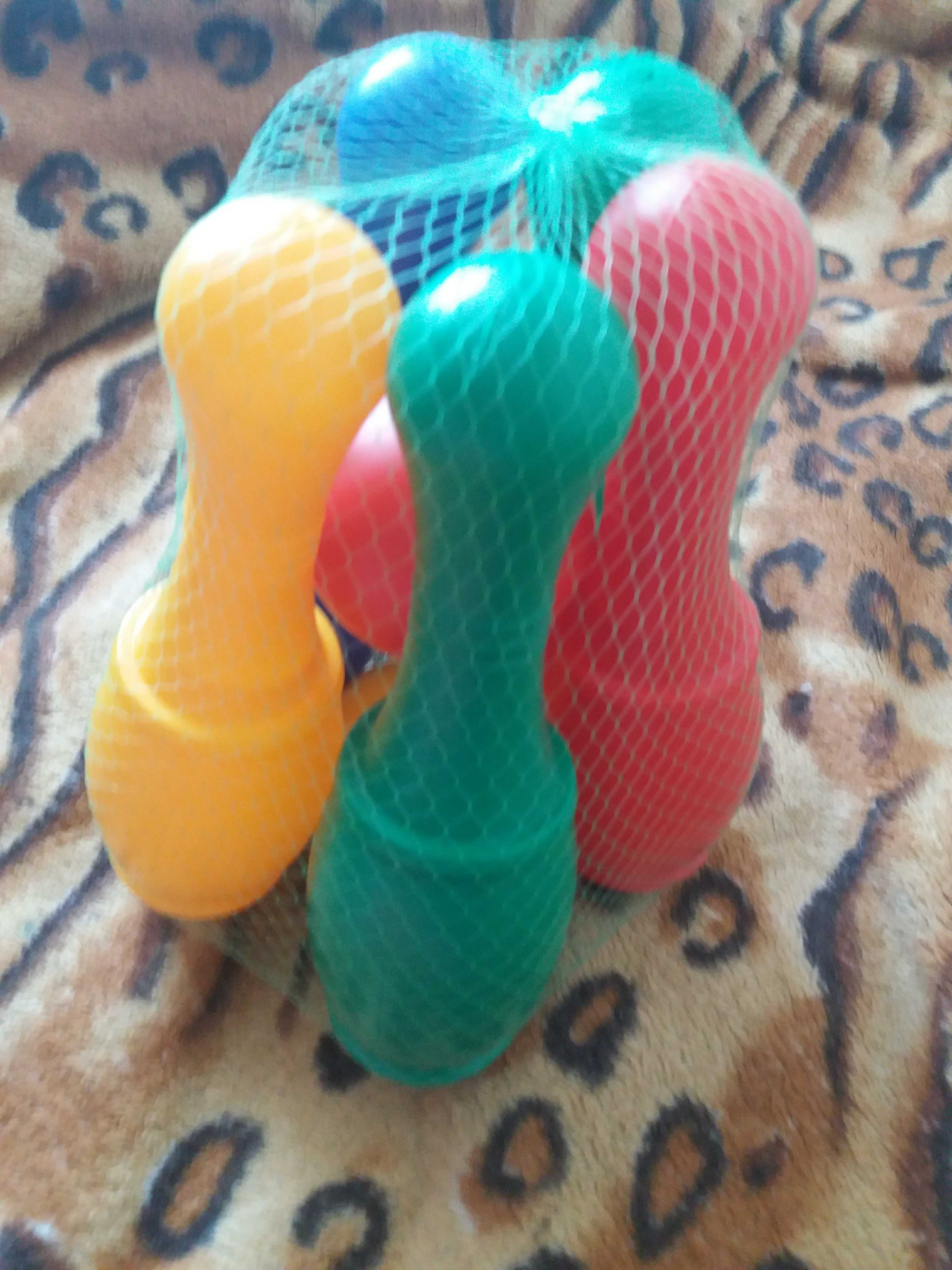 Фотография покупателя товара Боулинг «Набор 34», цветной, 5 кеглей, 2 шара, в сетке