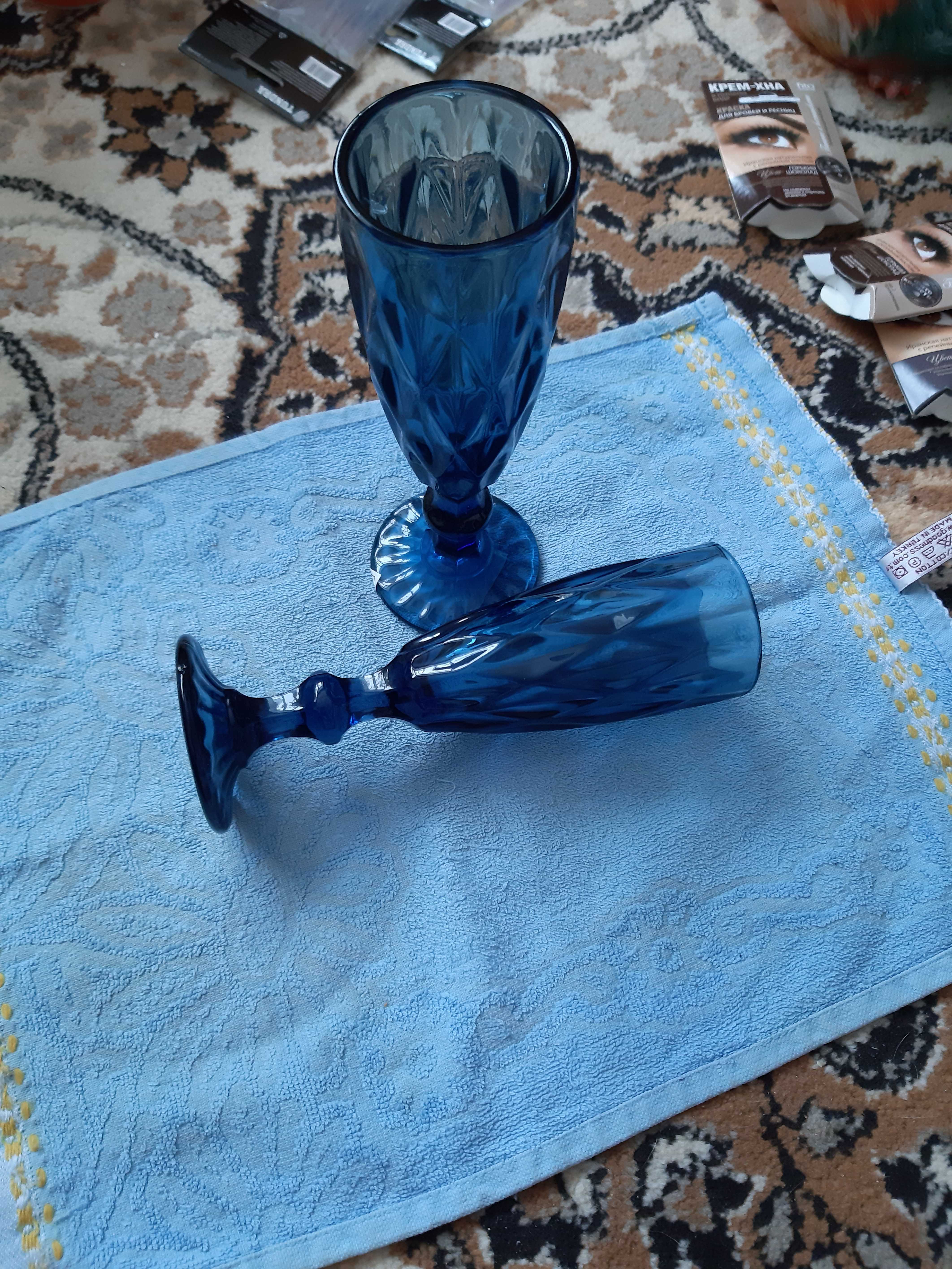 Фотография покупателя товара Бокал из стекла для шампанского Magistro «Круиз», 160 мл, 7×20 см, цвет синий - Фото 16