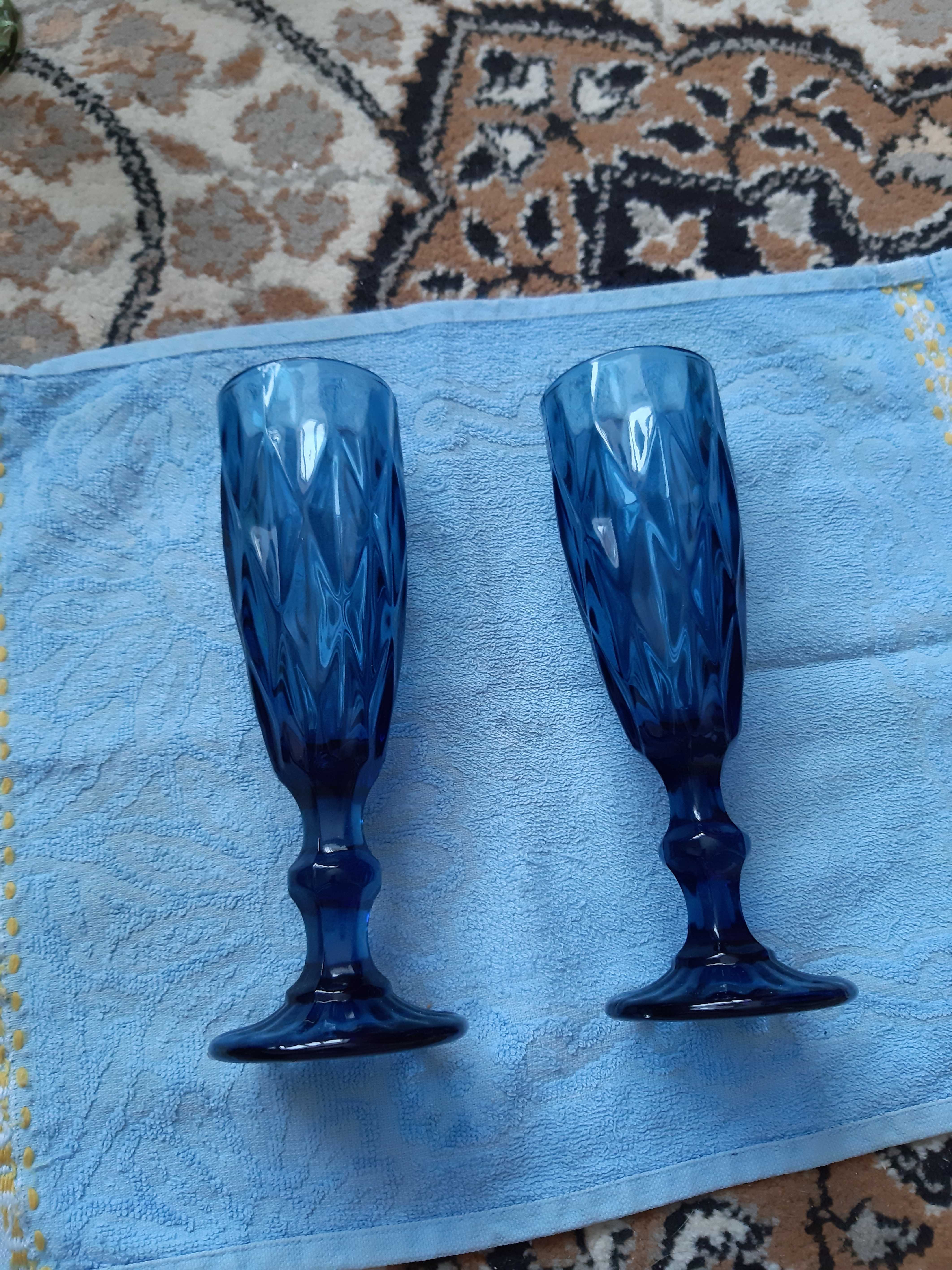 Фотография покупателя товара Бокал из стекла для шампанского Magistro «Круиз», 160 мл, 7×20 см, цвет синий - Фото 17