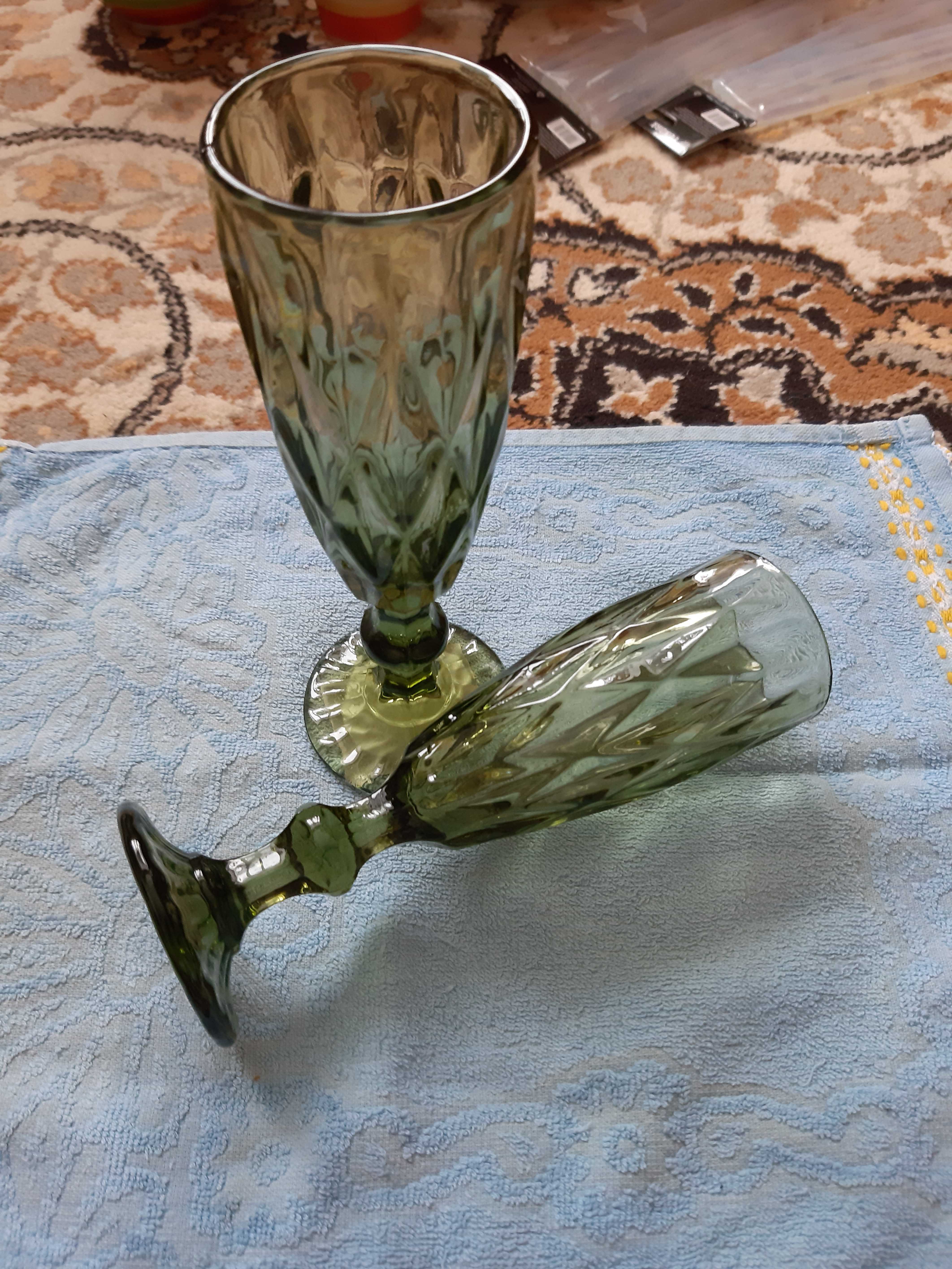 Фотография покупателя товара Бокал из стекла для шампанского Magistro «Круиз», 160 мл, 7×20 см, цвет зелёный - Фото 32