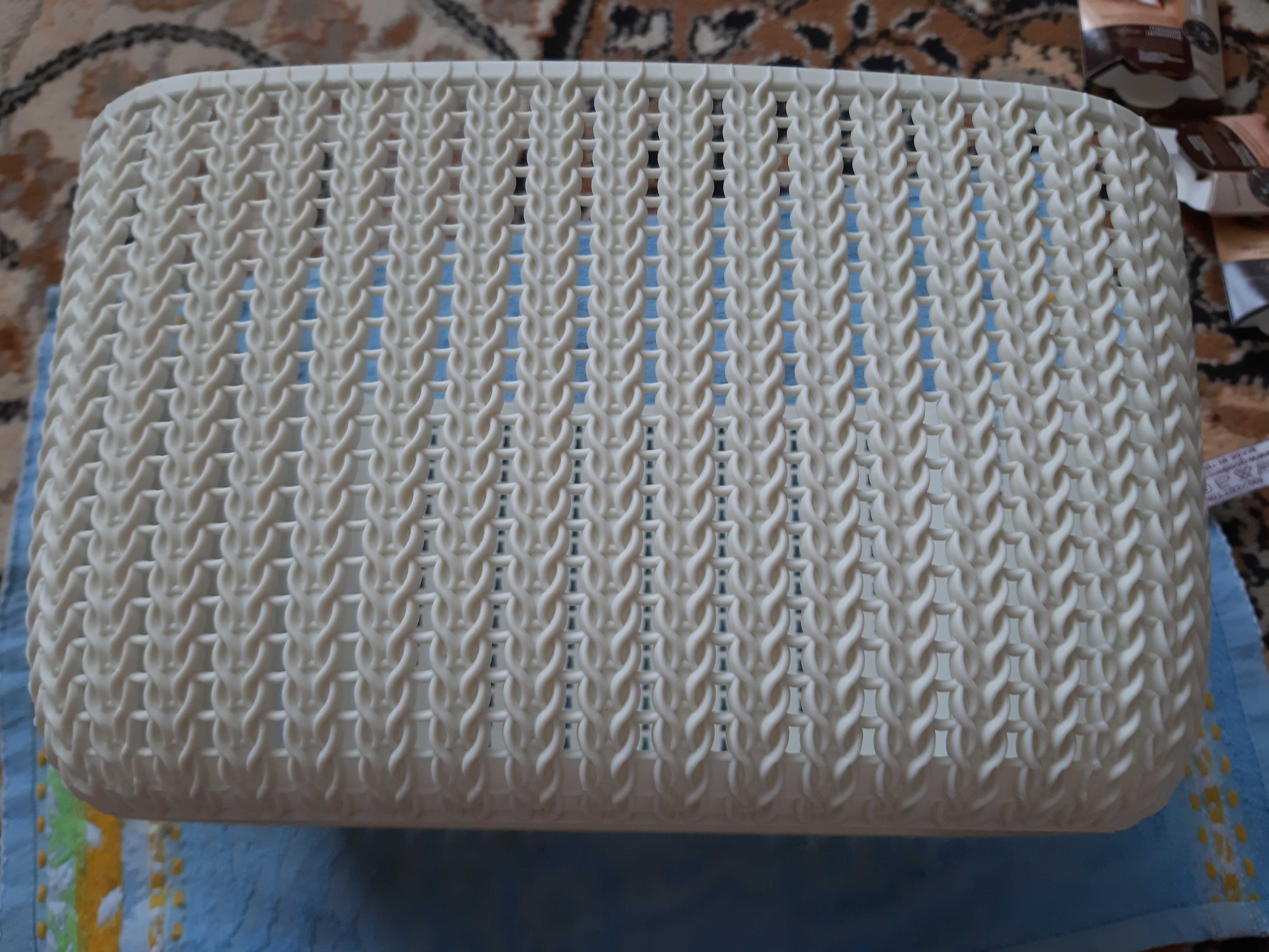 Фотография покупателя товара Корзина для хранения «Вязание», 7 л, 28×20×17,5 см, цвет бежевый - Фото 3