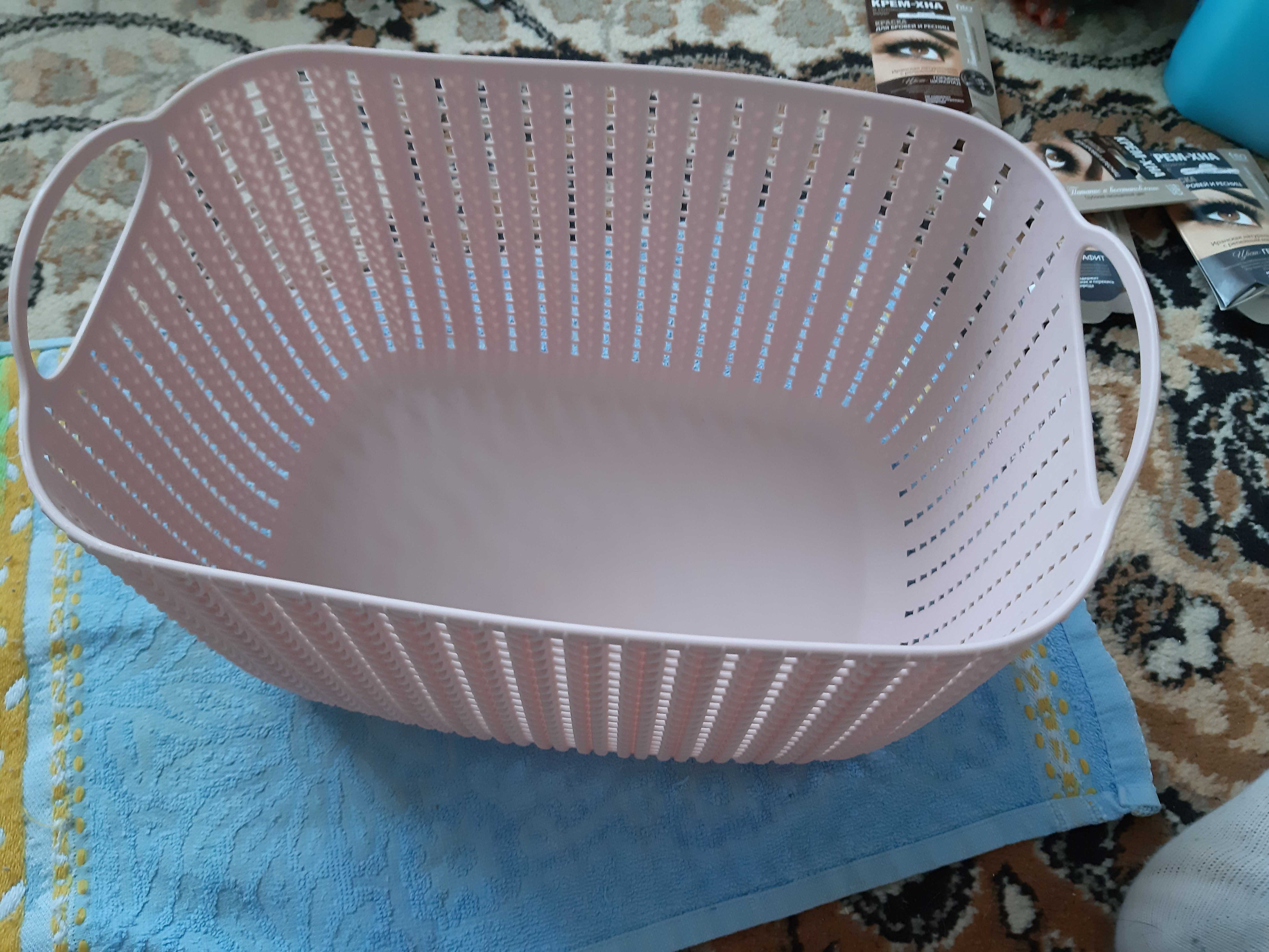 Фотография покупателя товара Корзина для хранения «Вязание», 7 л, 17×19×29 см, цвет розовый - Фото 1