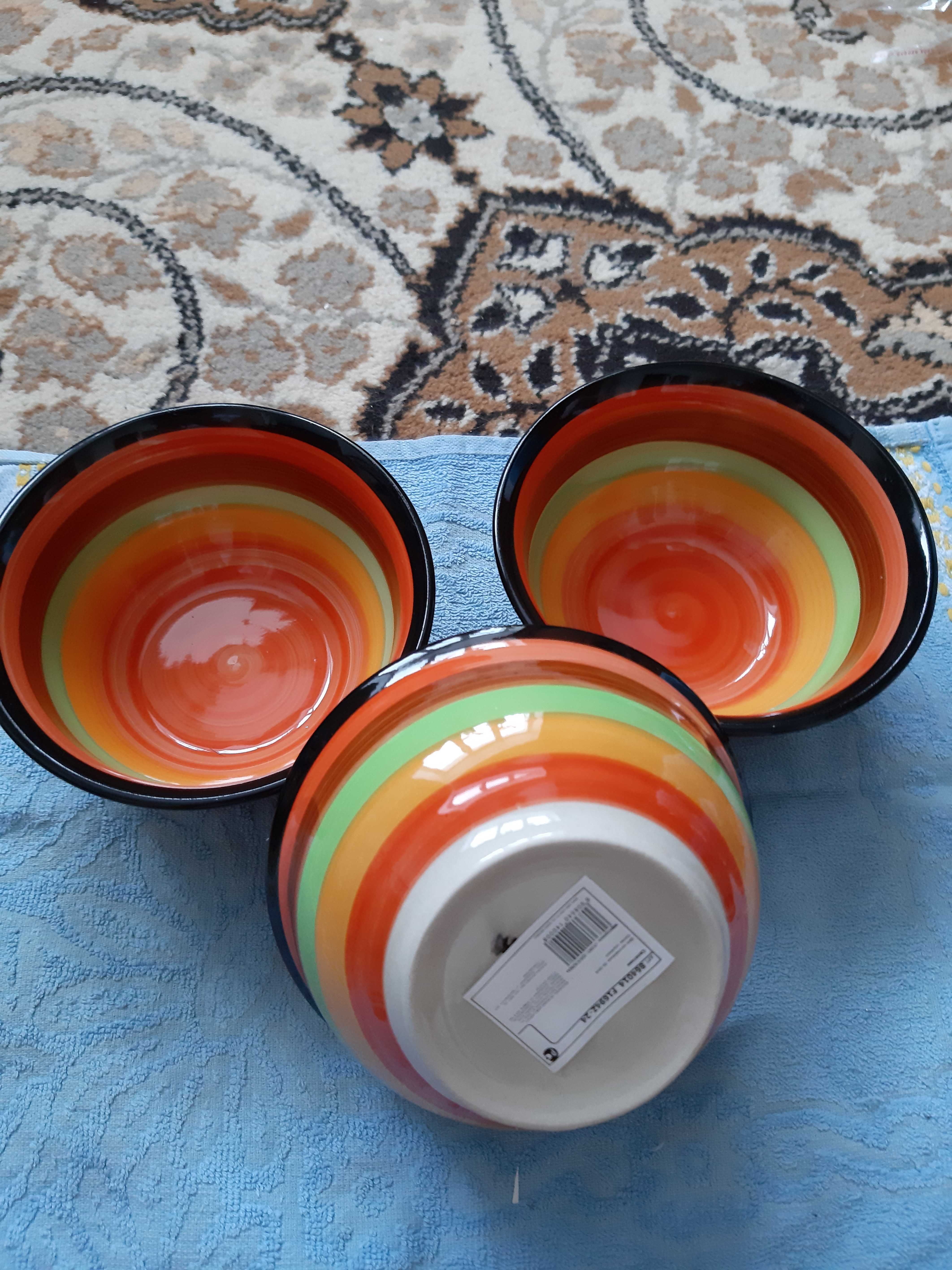 Фотография покупателя товара Салатник керамический Доляна «Индия», 450 мл, d=14 см, цвет оранжевый - Фото 4