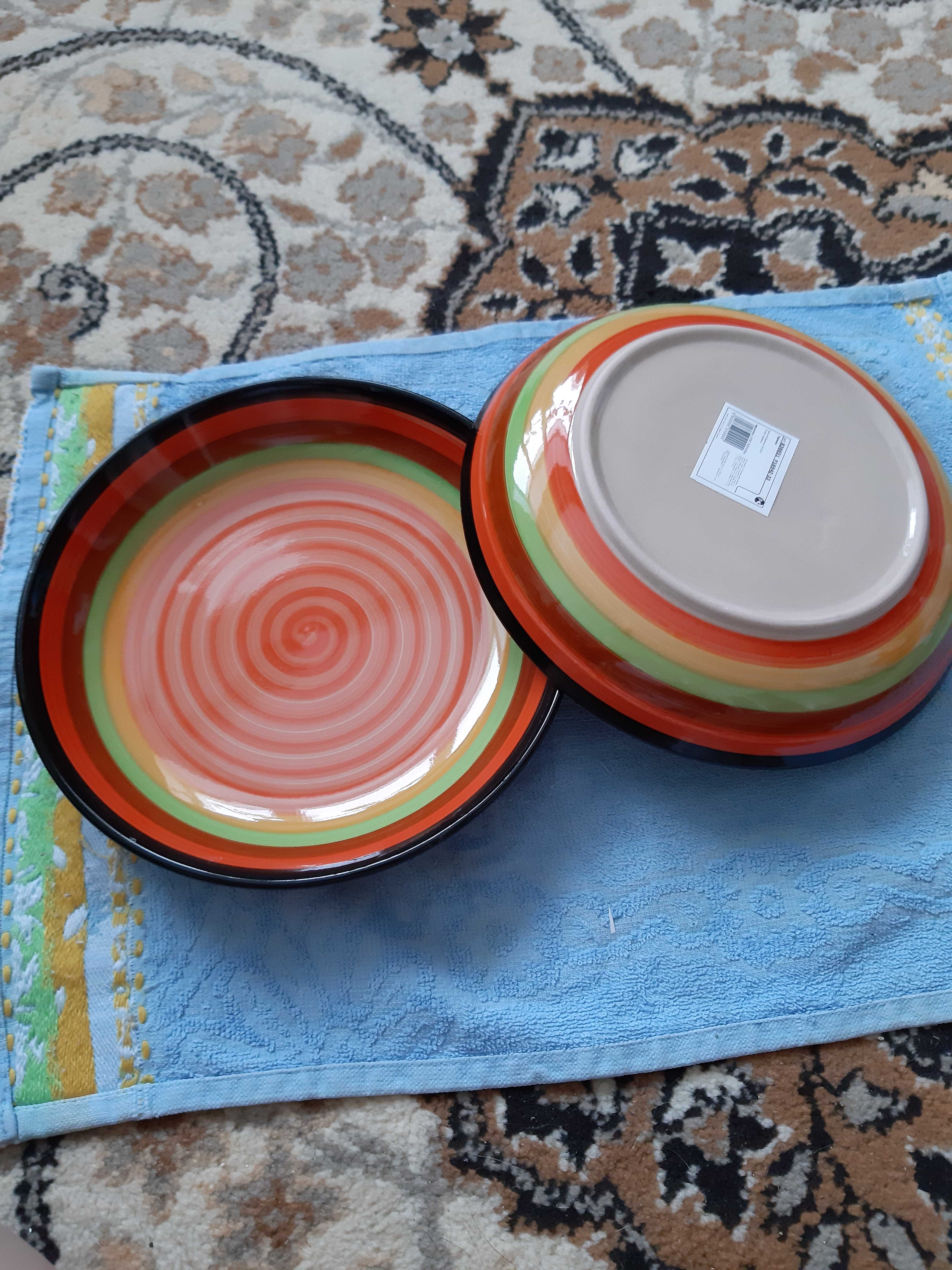 Фотография покупателя товара Тарелка керамическая глубокая Доляна «Индия», 600 мл, d=20 см, цвет оранжевый - Фото 4