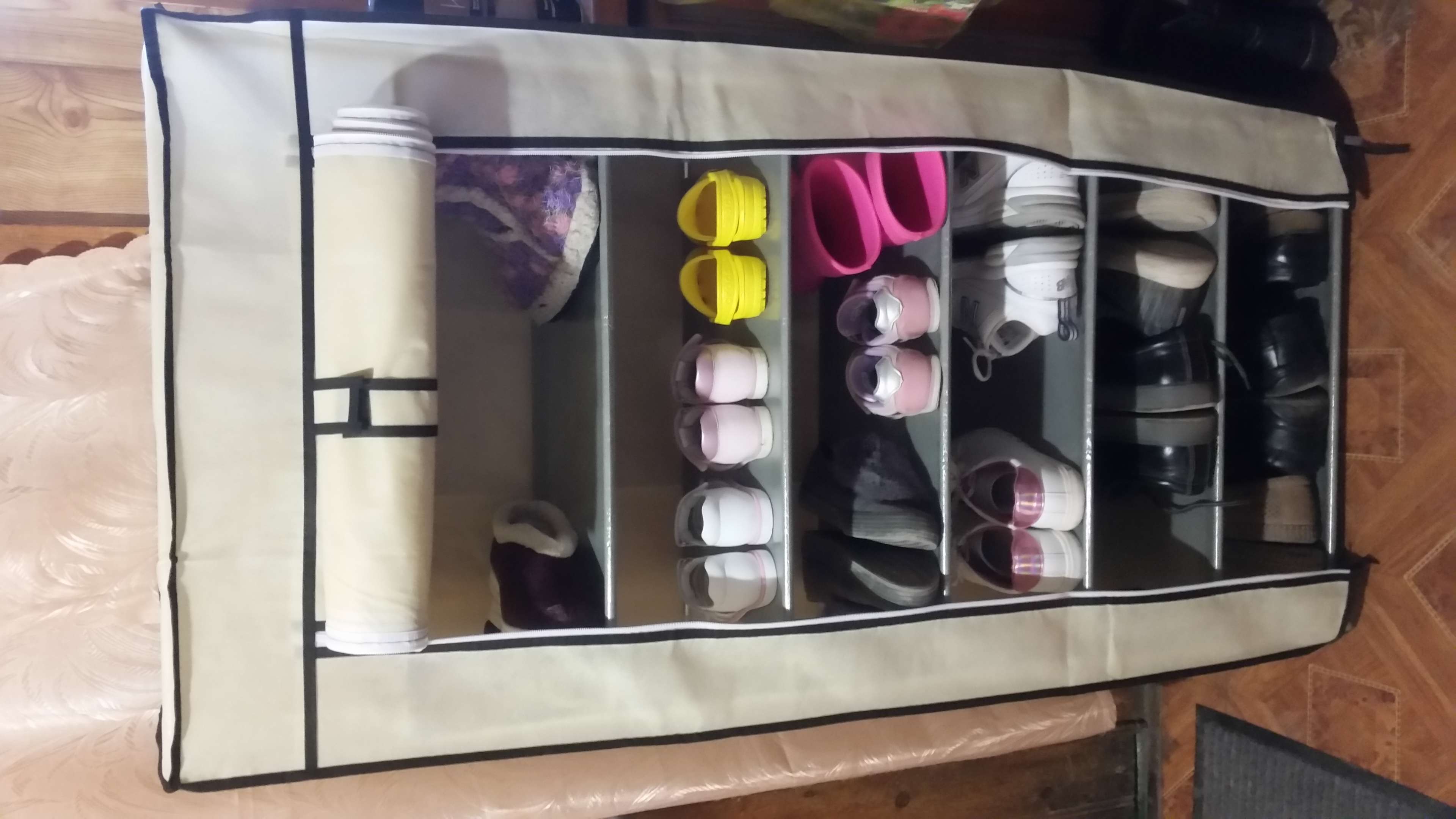 Фотография покупателя товара Обувница, 7 ярусов, 60×30×120 см, цвет бежевый - Фото 2
