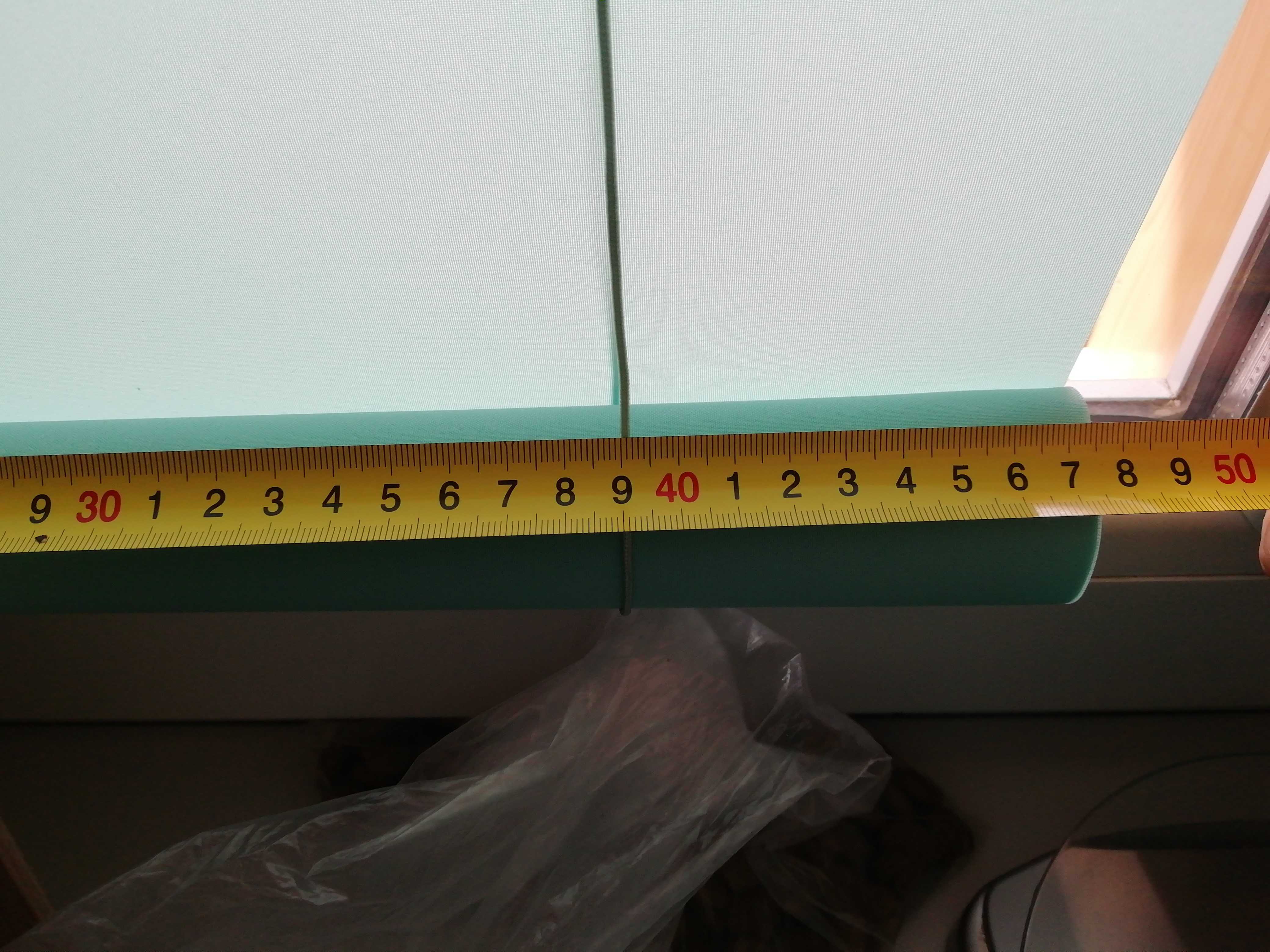 Фотография покупателя товара Штора рулонная «Эконом», 50 х 160 см, цвет светло-зелёный - Фото 1