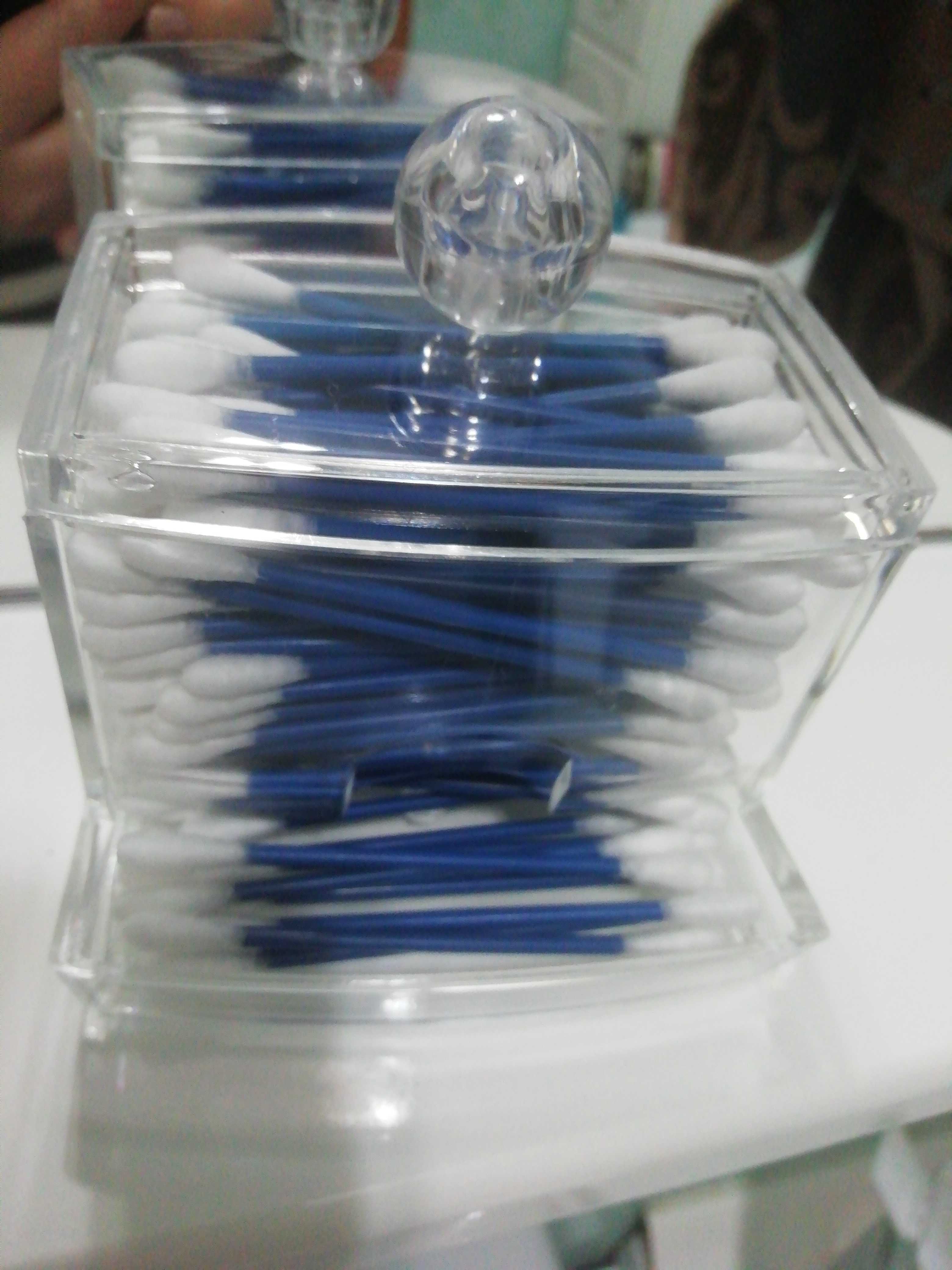 Фотография покупателя товара Органайзер для хранения ватных палочек, с крышкой, 9 × 7 × 10 см, в картонной коробке, цвет прозрачный - Фото 4