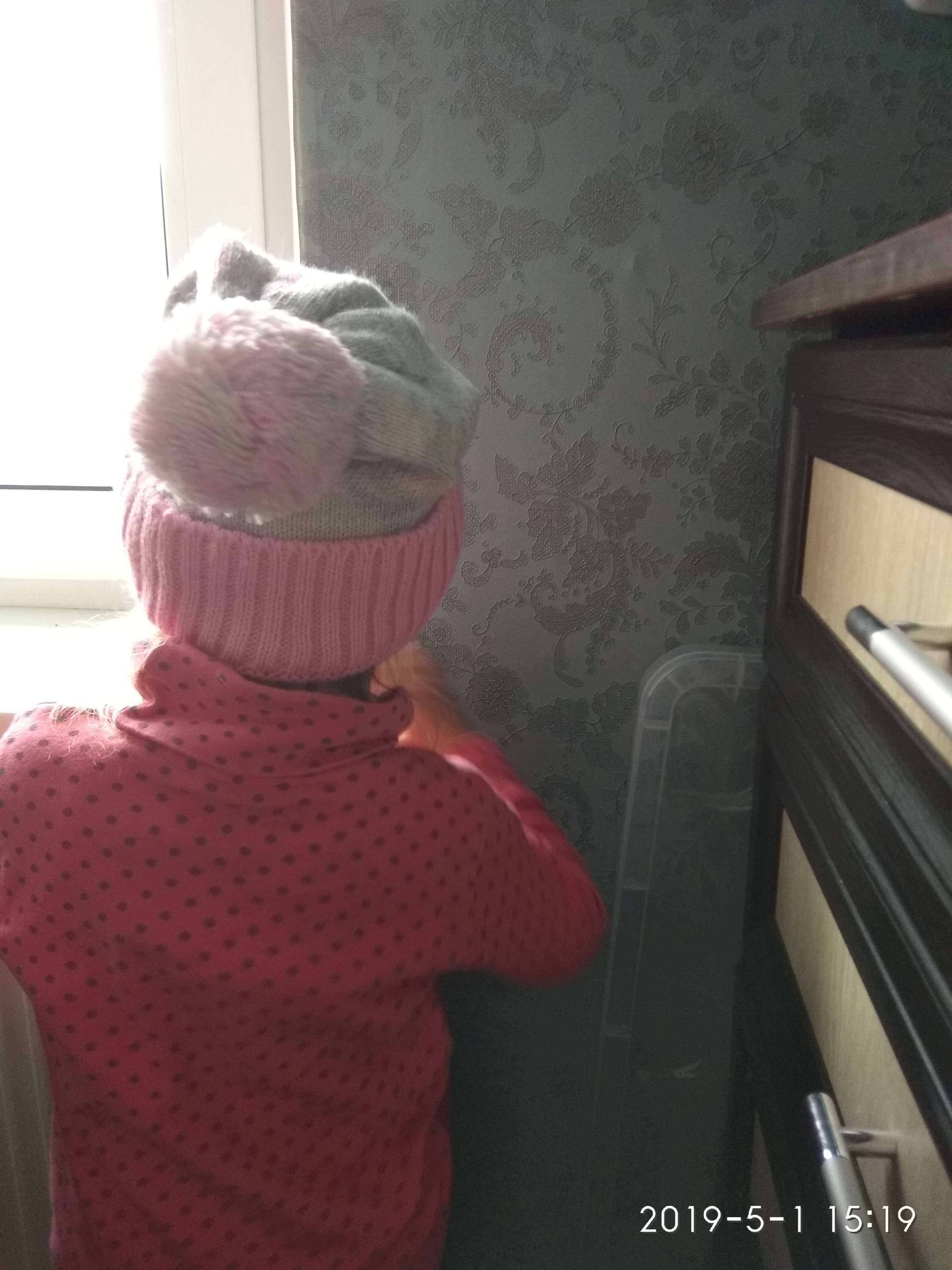 Фотография покупателя товара Шапка двухслойная детская "Зайка", размер 50, цвет светло-серый меланж/розовый кс116 - Фото 1