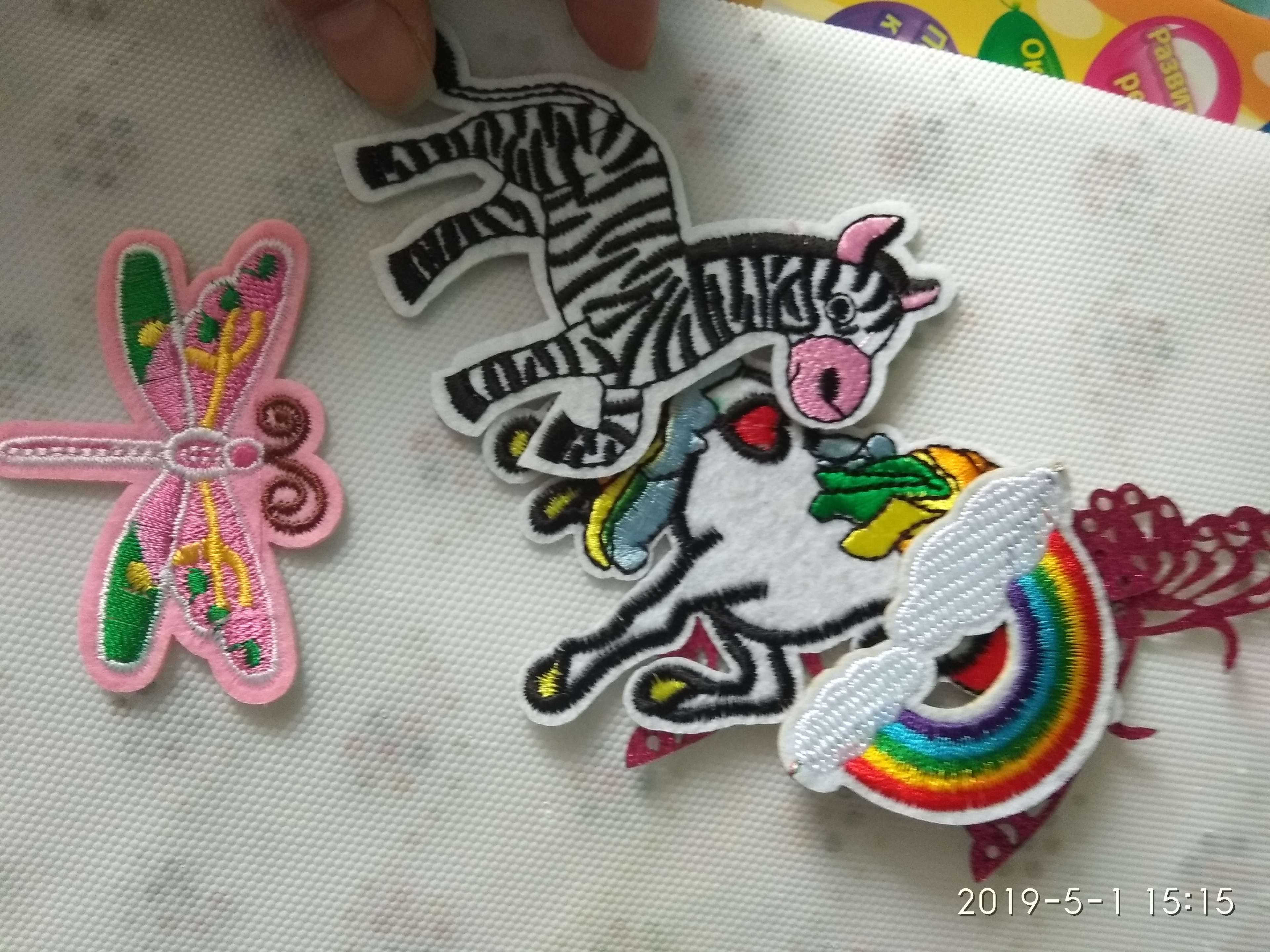 Фотография покупателя товара Термоаппликация "Стрекоза", 5,8*4,2см, цвет розовый - Фото 1