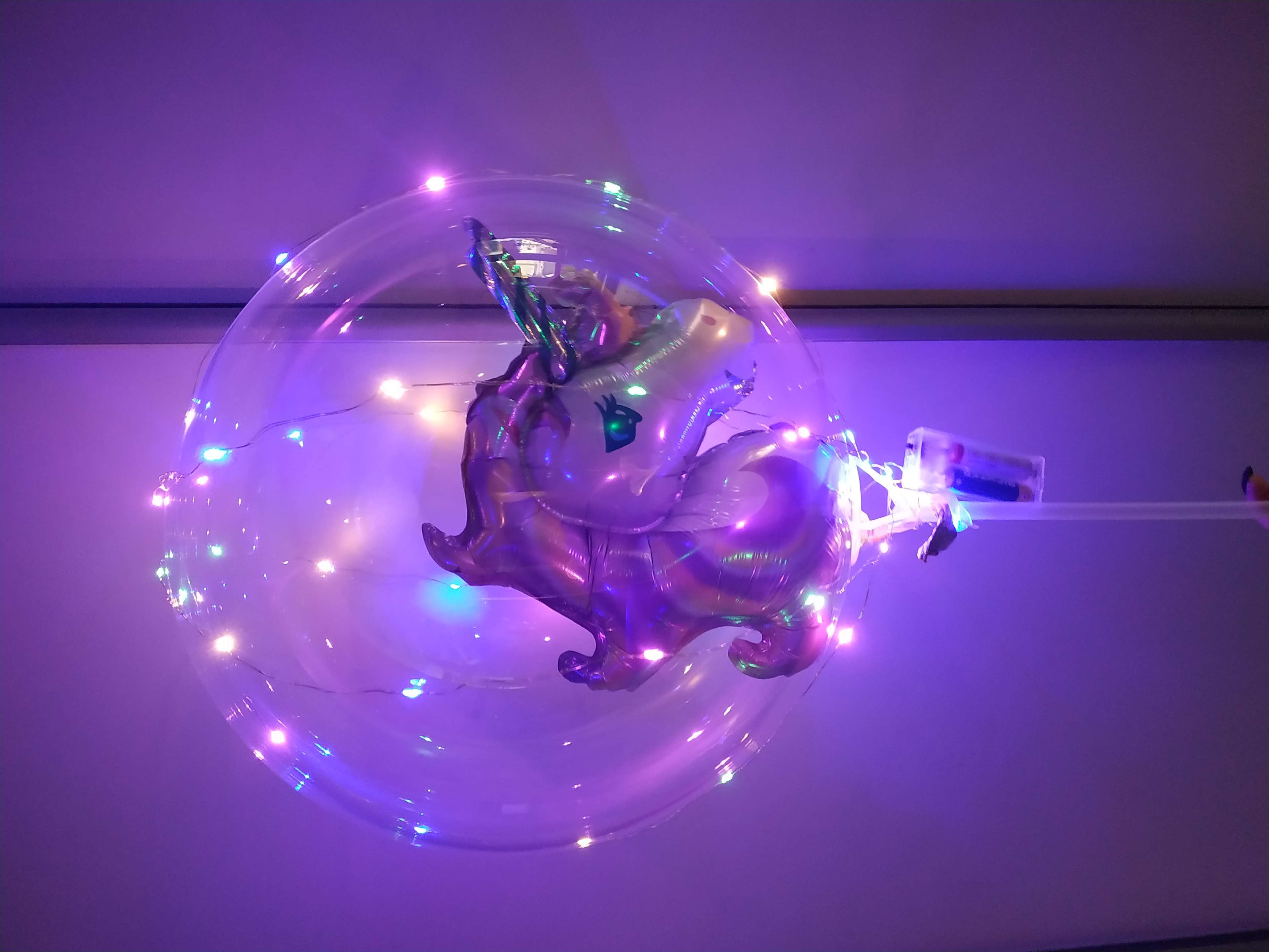 Фотография покупателя товара Шар полимерный 18" «Единорог», шар в шаре, с палочкой, цвет фиолетовый - Фото 1