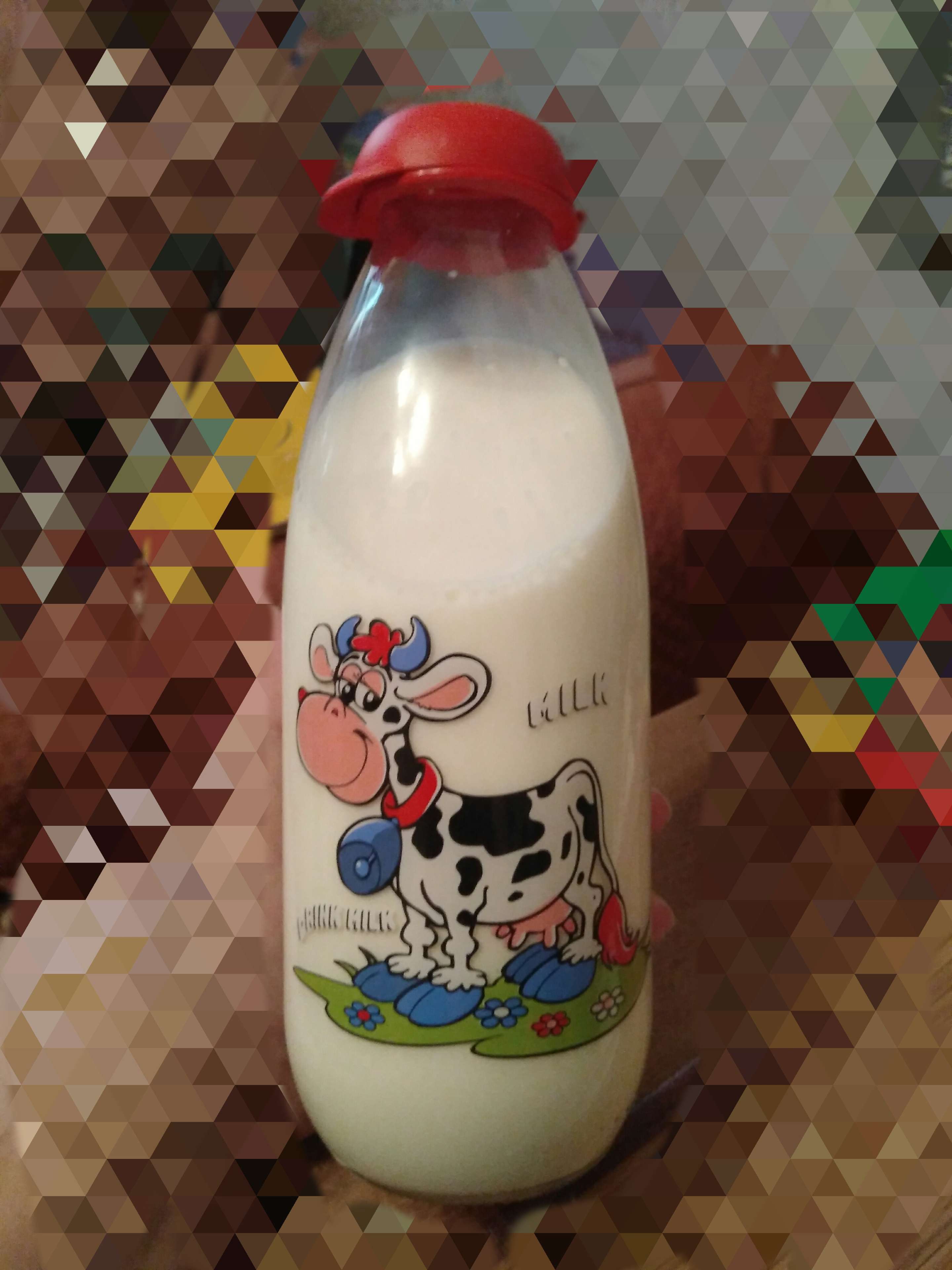 Фотография покупателя товара Емкость для молока 1 л "Мурка", цвета МИКС - Фото 1