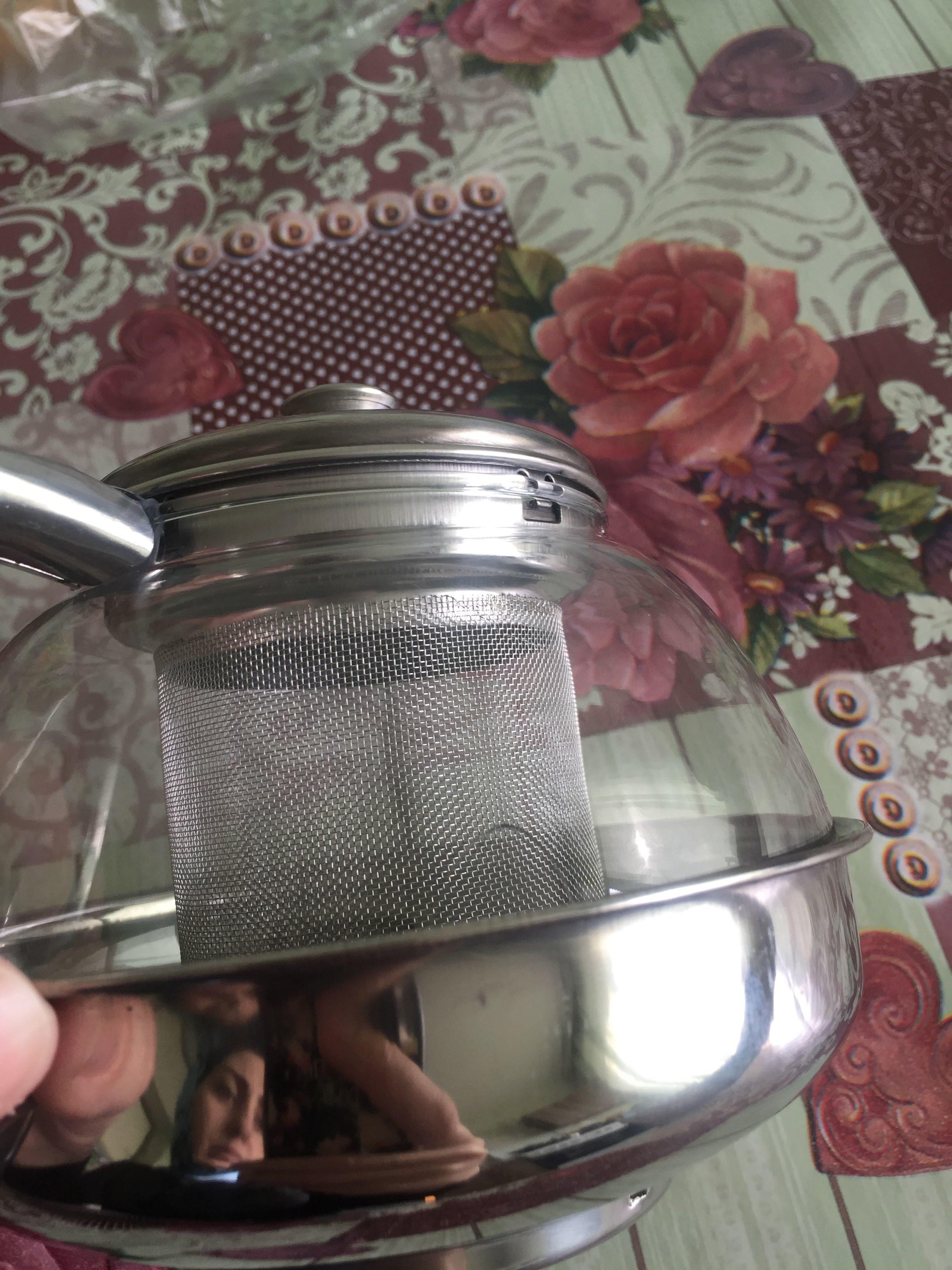 Фотография покупателя товара Чайник стеклянный заварочный с металлическим ситом «Металлик», 600 мл - Фото 4