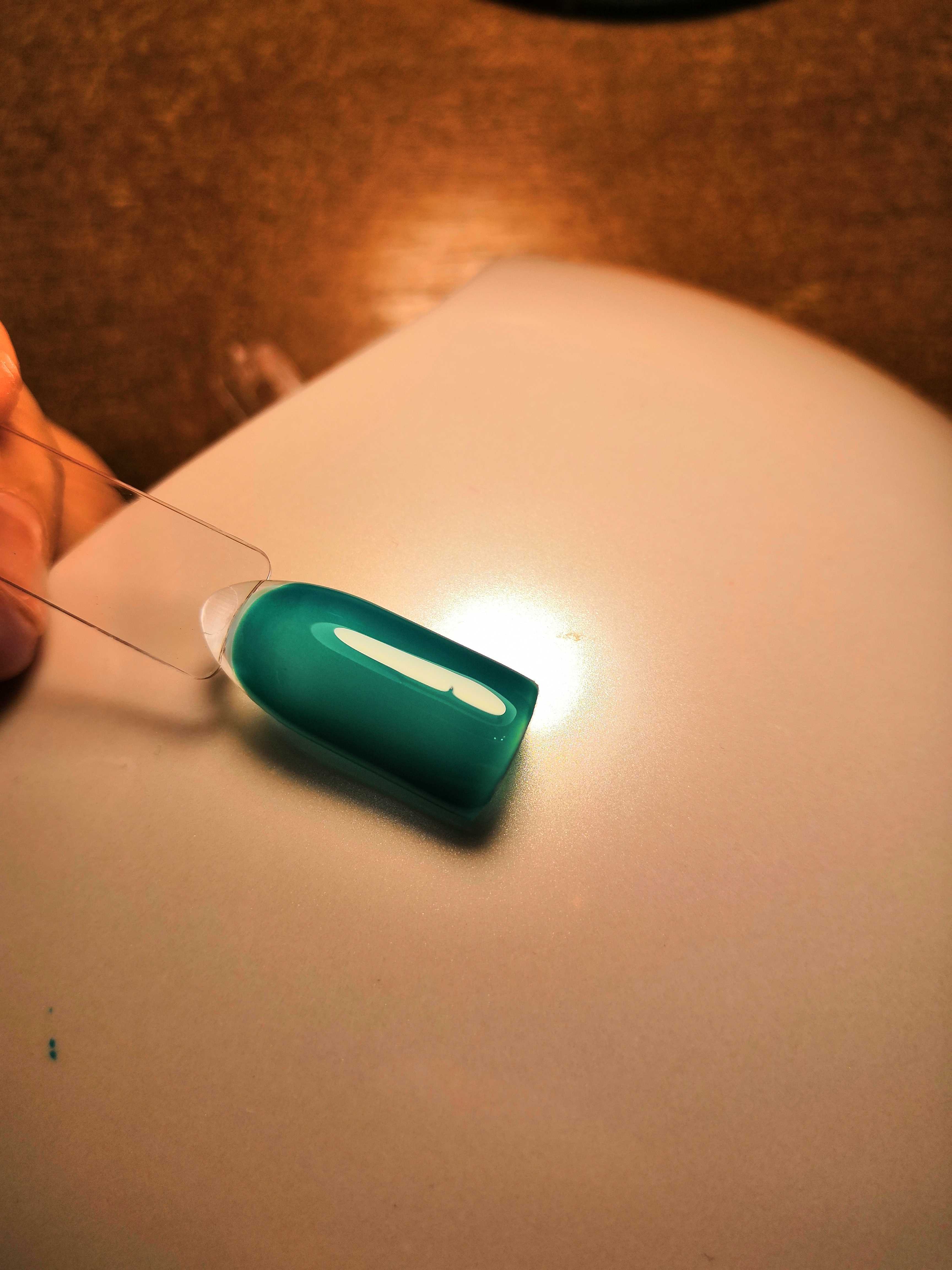 Фотография покупателя товара Топ-термо для ногтей, трёхфазный LED/UV, 10мл, цвет прозрачный/бирюзовый - Фото 1
