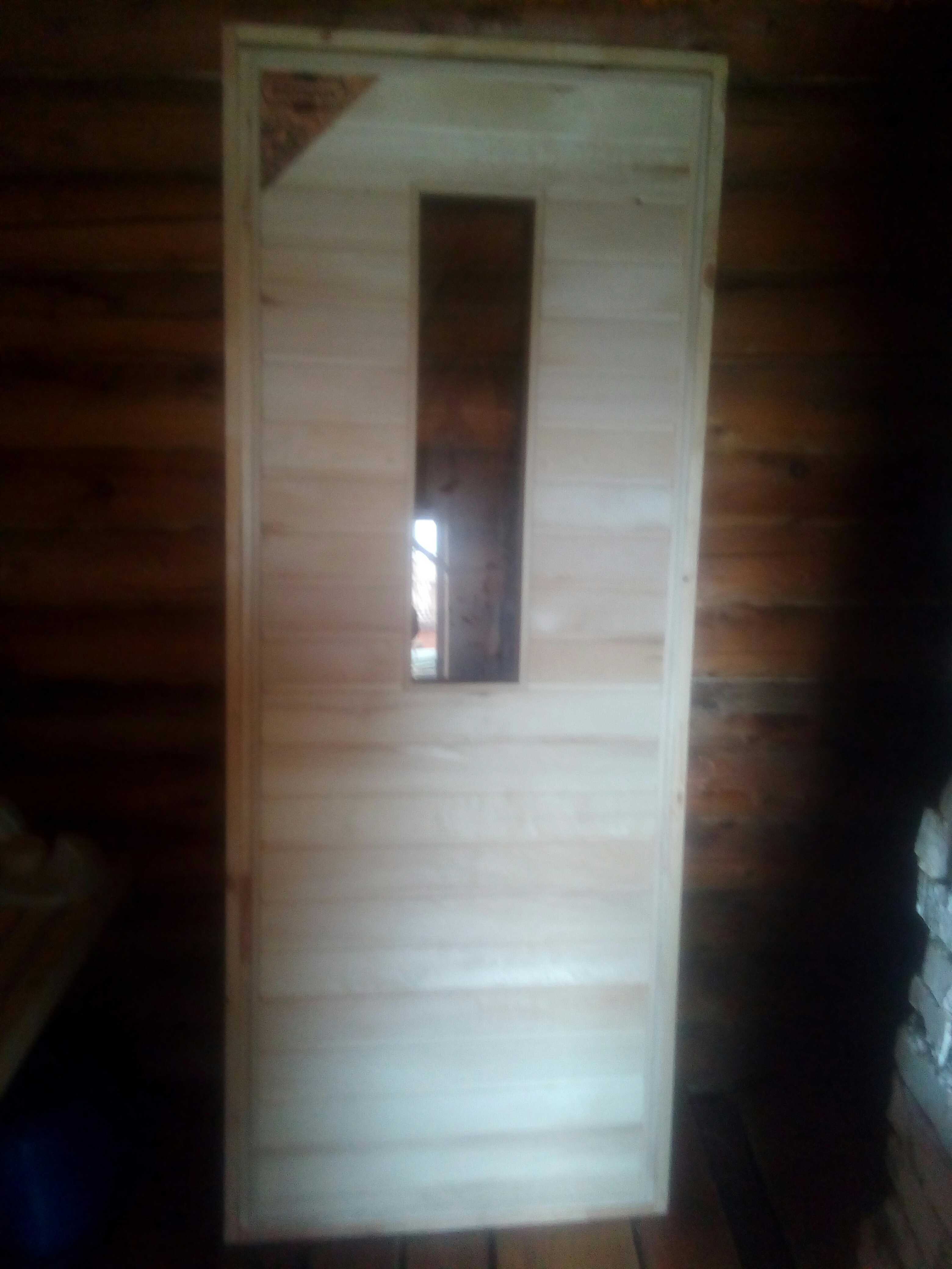 Фотография покупателя товара Дверь для бани и сауны деревянная со стеклом "Прямое стекло", 170×70см - Фото 1