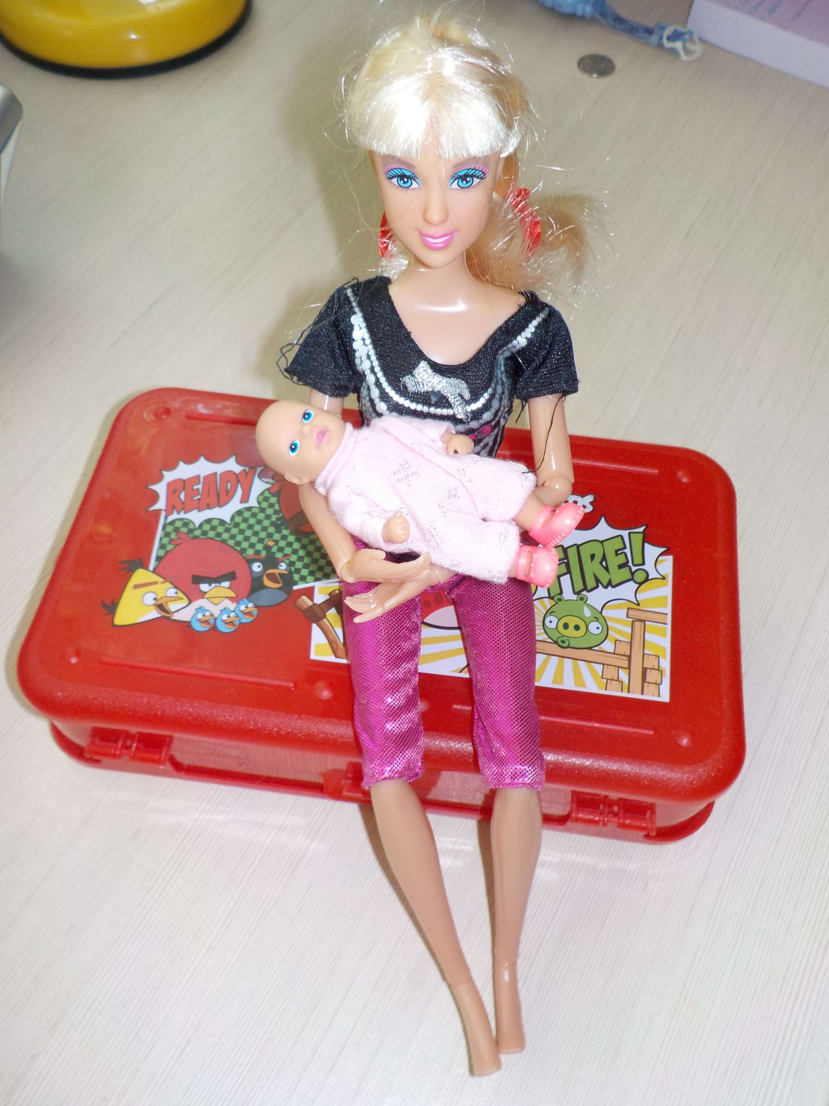 Фотография покупателя товара Кукла-модель шарнирная «Молодая мама» с пупсом, коляской и аксессуарами, МИКС - Фото 5