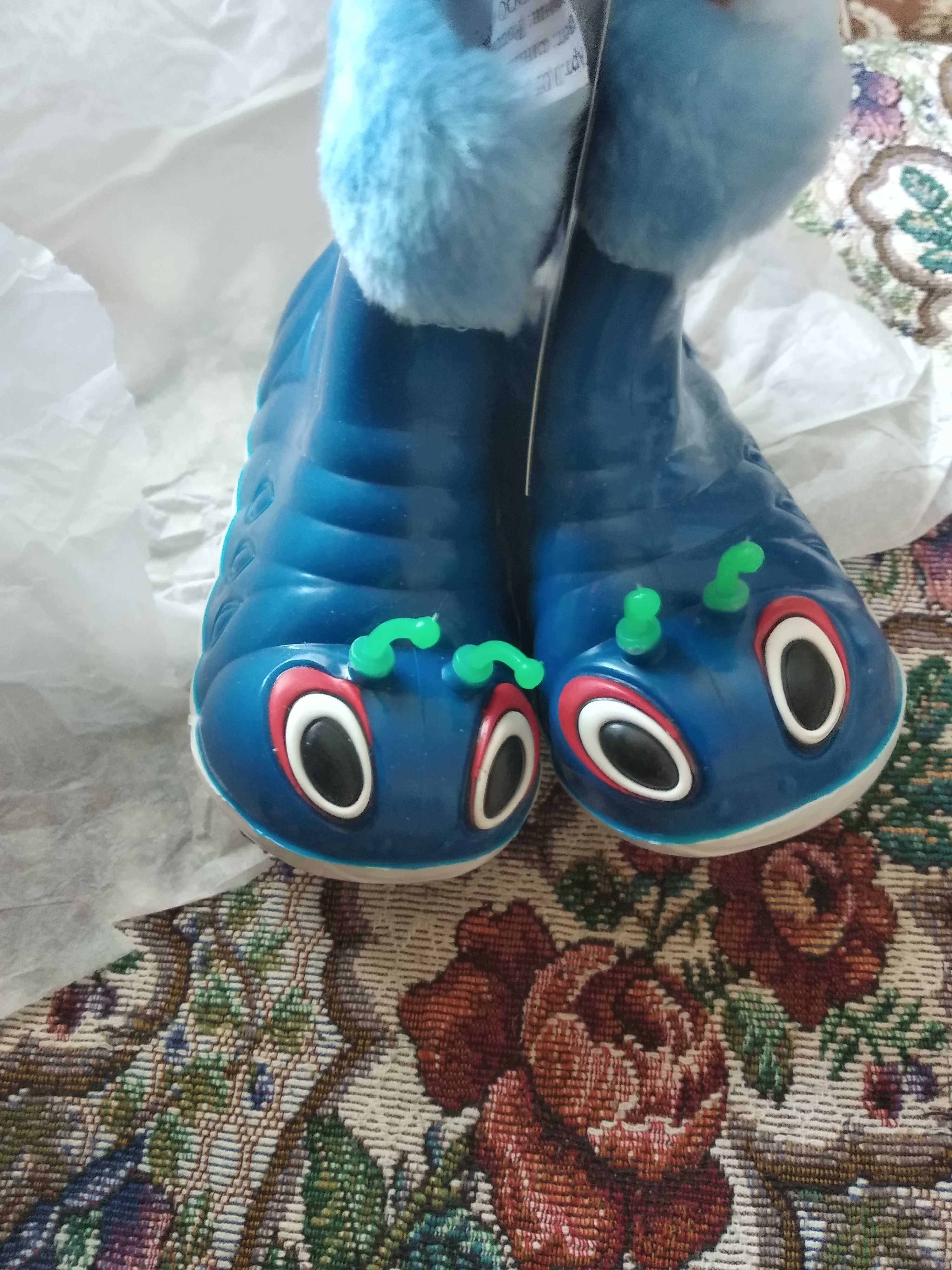 Фотография покупателя товара Сапоги детские «Улитка», цвет синий, размер 24 - Фото 1
