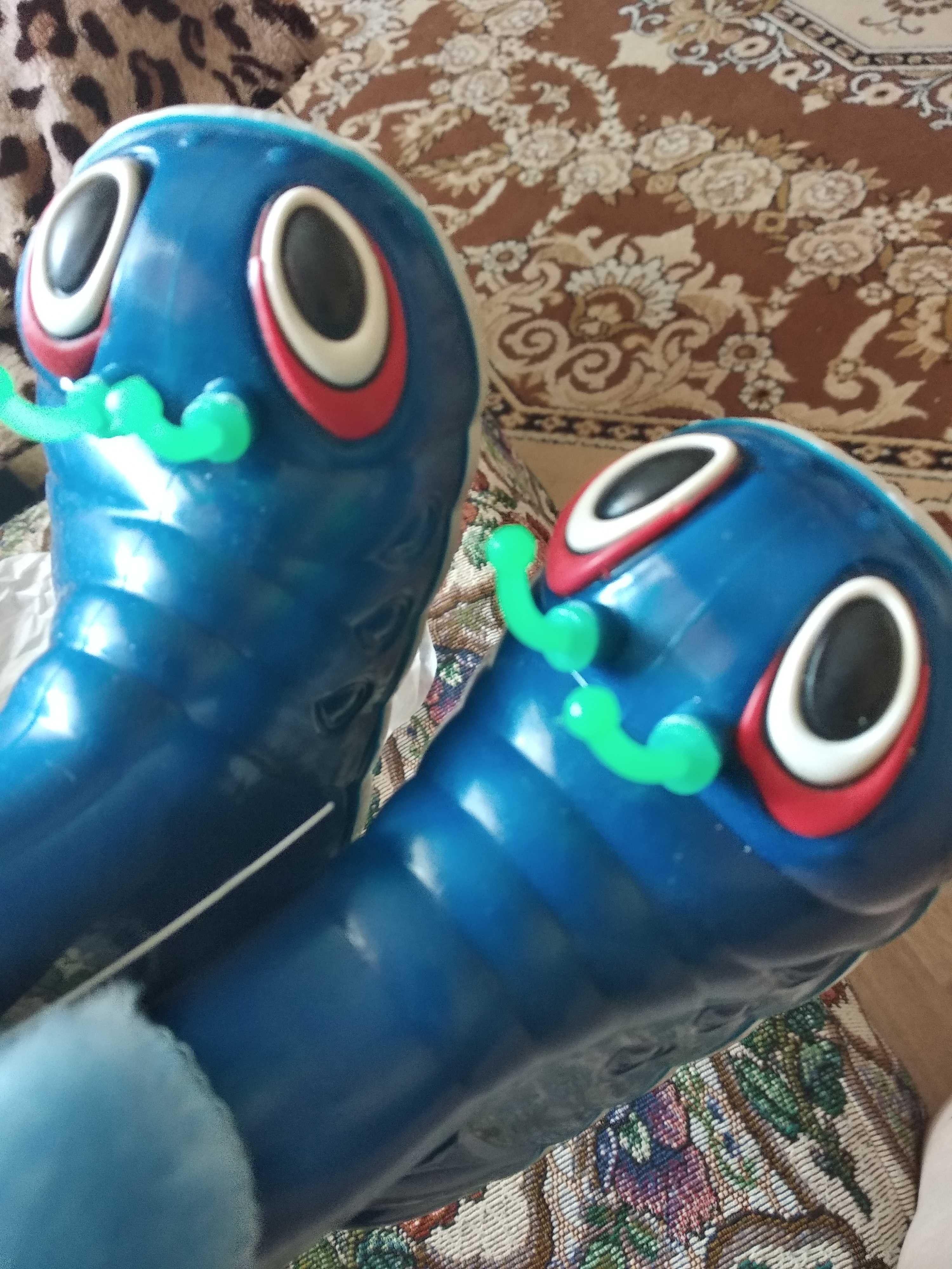 Фотография покупателя товара Сапоги детские «Улитка», цвет синий, размер 24 - Фото 3