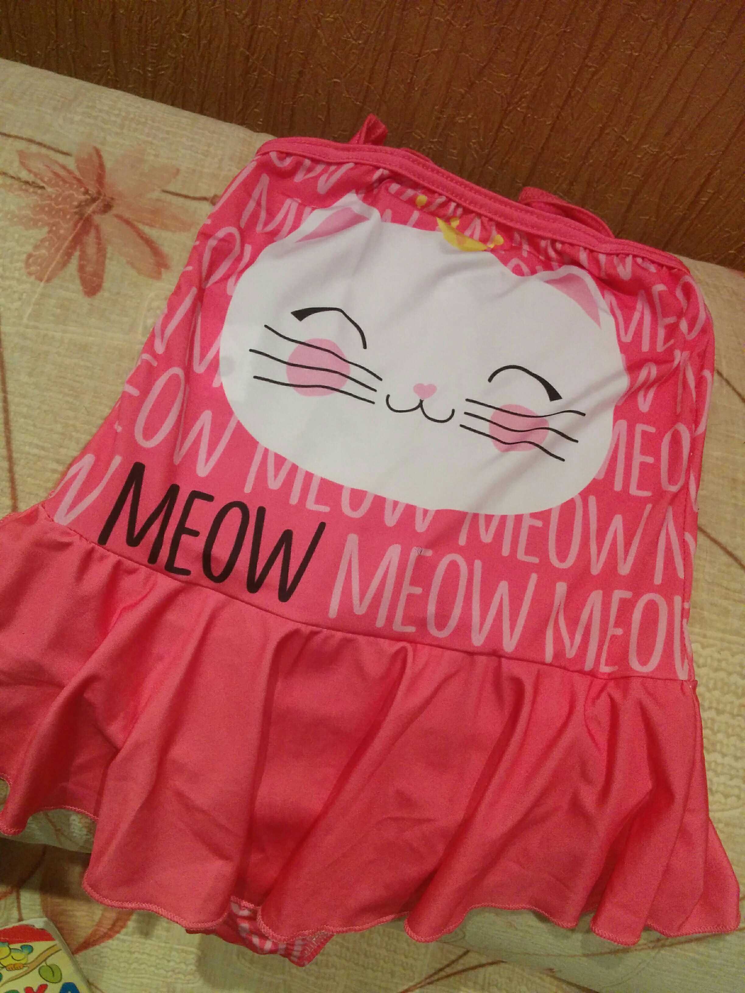 Фотография покупателя товара Купальник KAFTAN "Meow", рост 110-116 (32), розовый - Фото 1