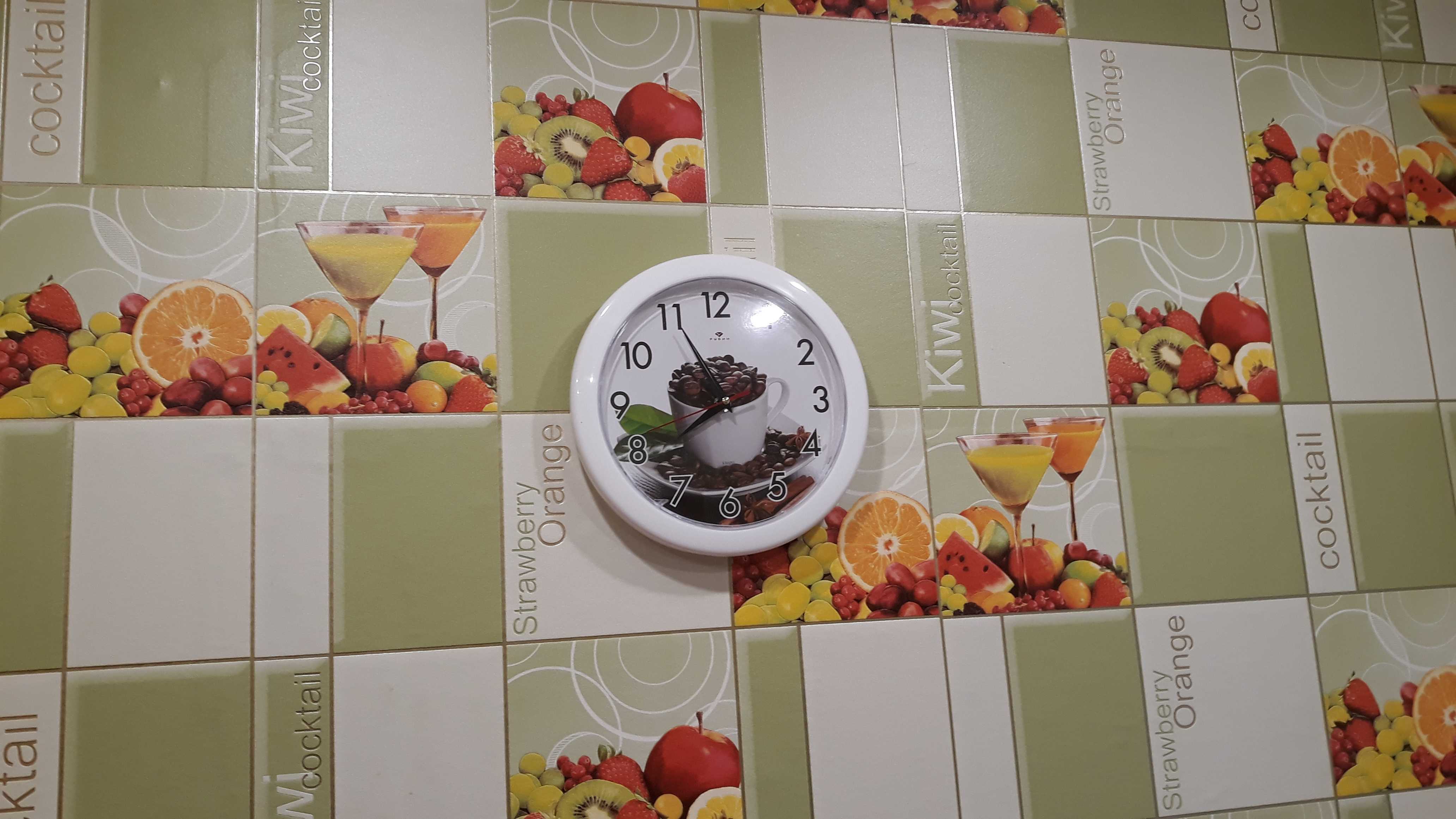 Фотография покупателя товара Часы настенные, интерьерные: Кухня, "Зерна кофе", d-23 см - Фото 3