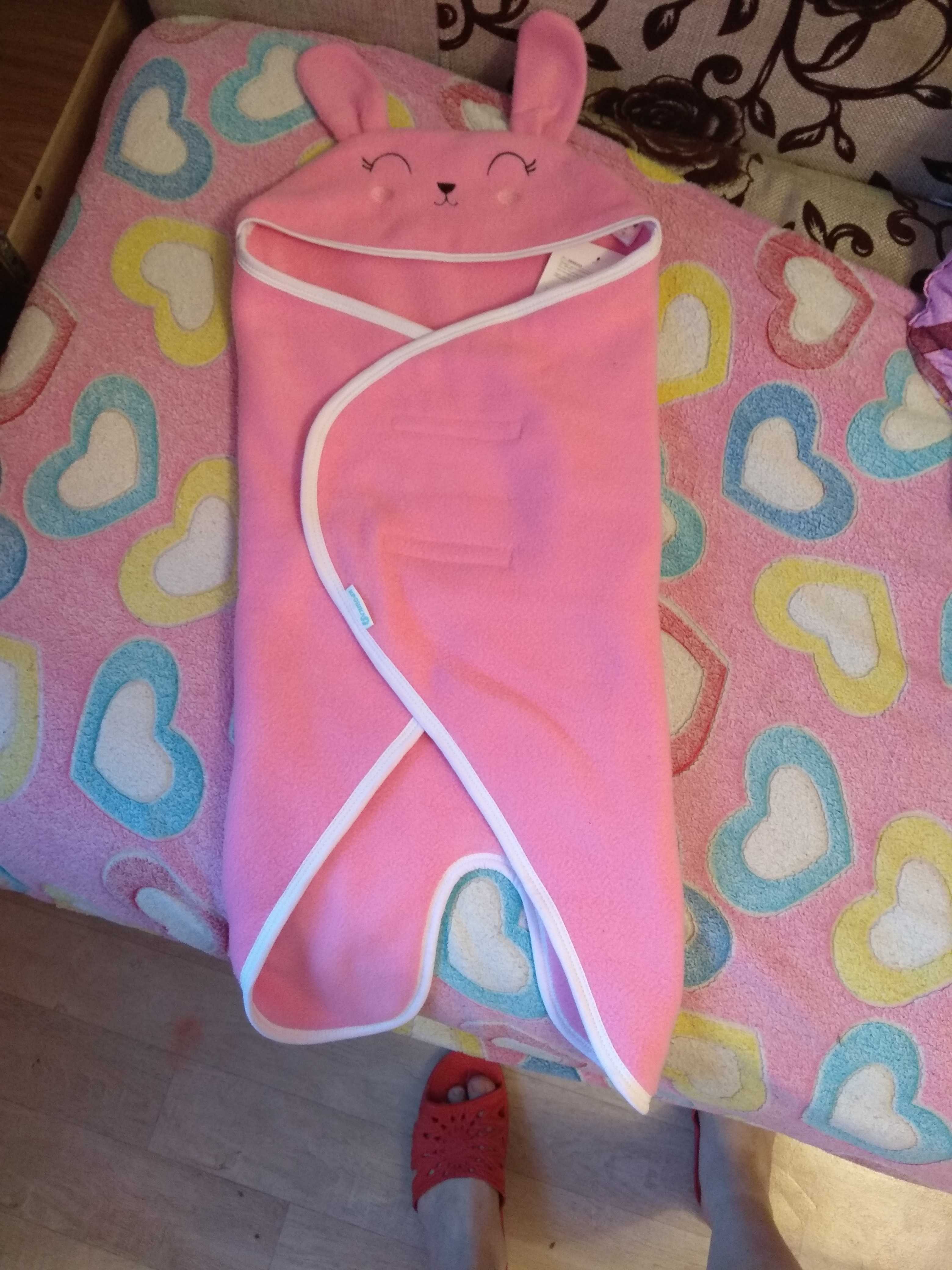 Фотография покупателя товара Конверт-одеяло Крошка Я "Зайка", розовый, рост 62-68 см - Фото 1
